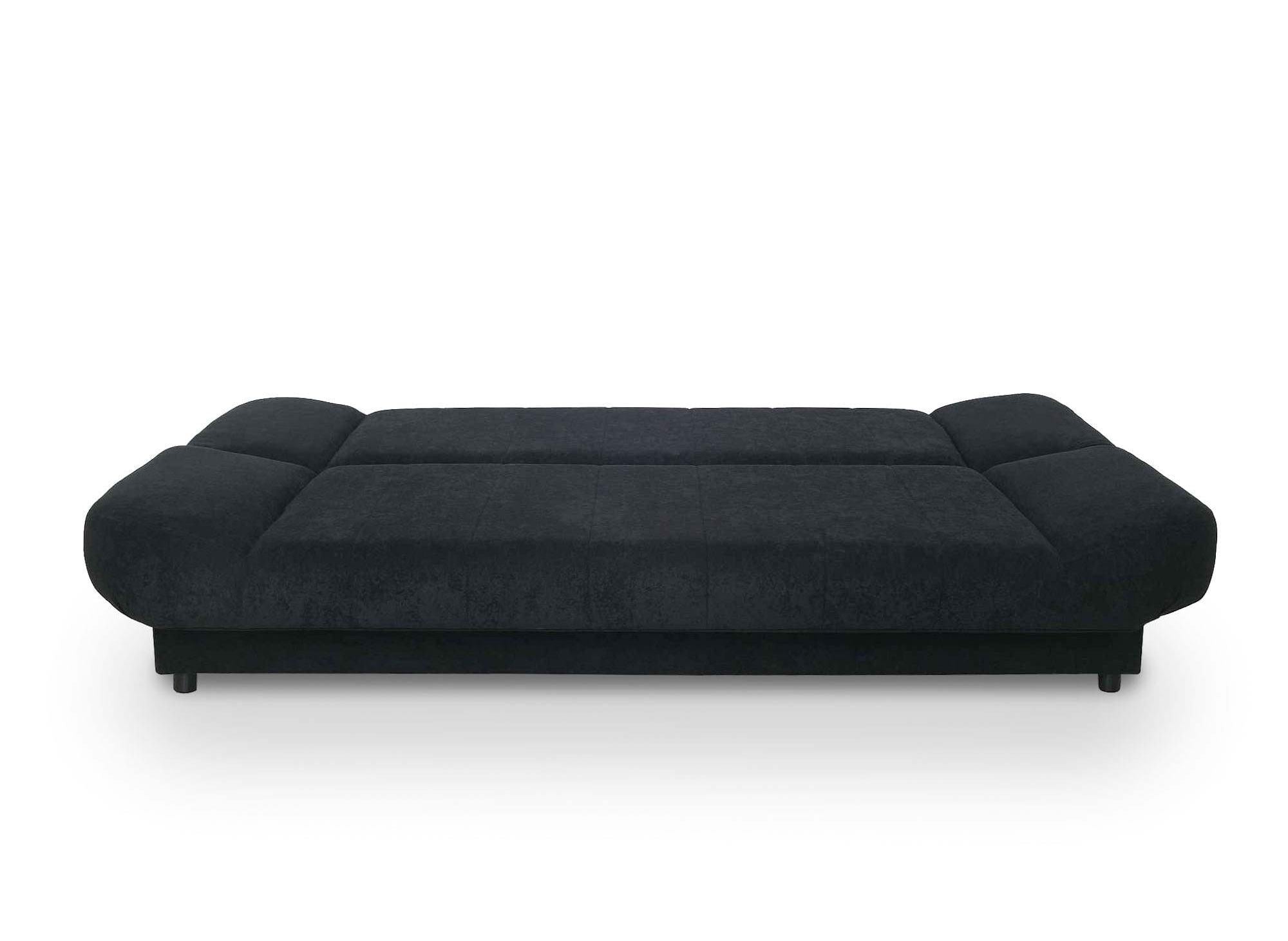 Sofá cama convertible KOTI negro con mecanismo clic-clac