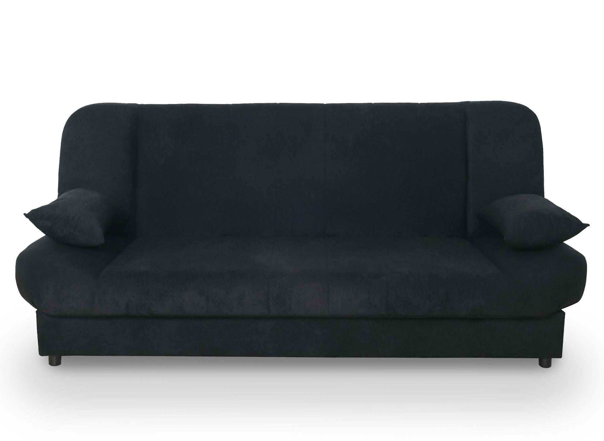 Sofá cama convertible KOTI negro con mecanismo clic-clac