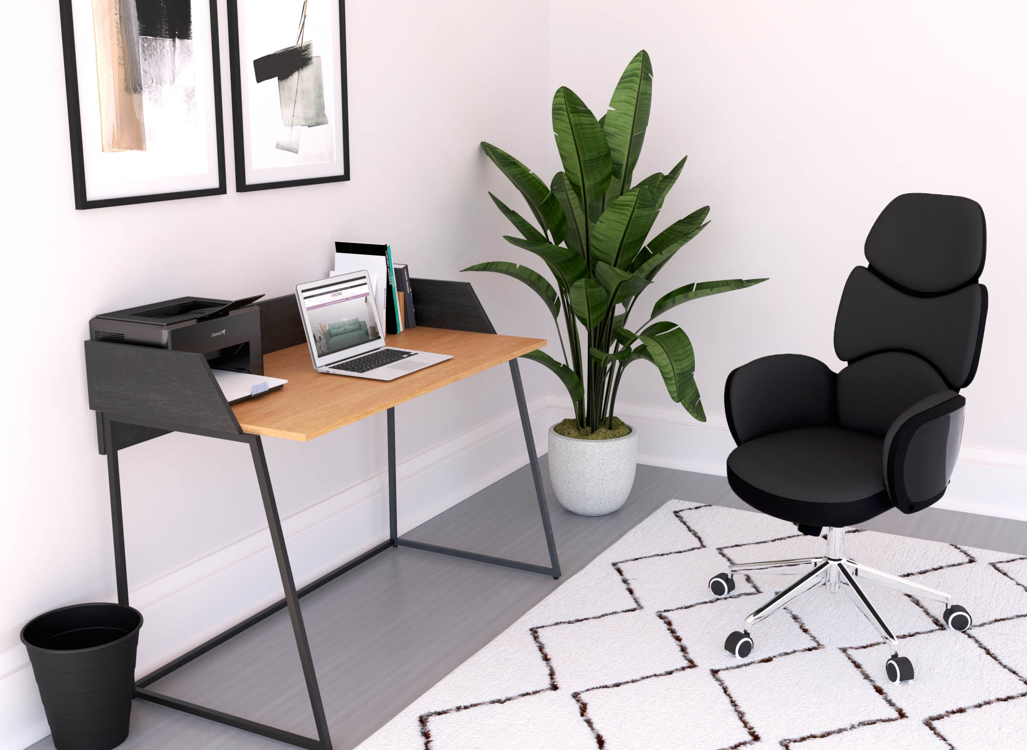 Silla de oficina negra ALFA