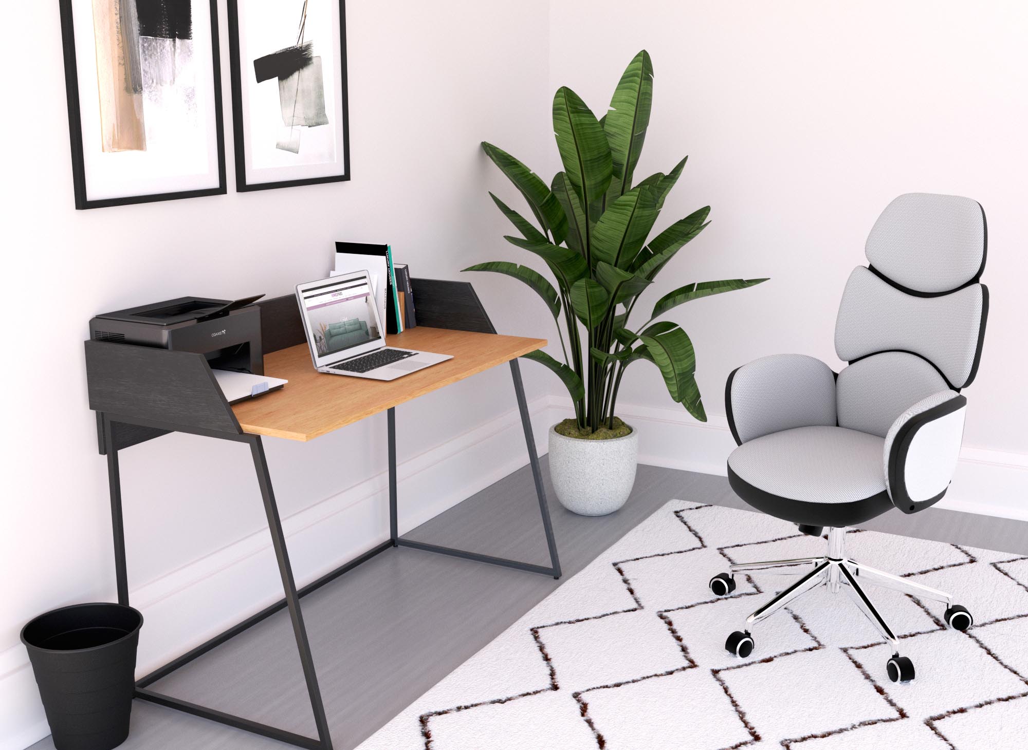 Silla de oficina ALFA gris claro