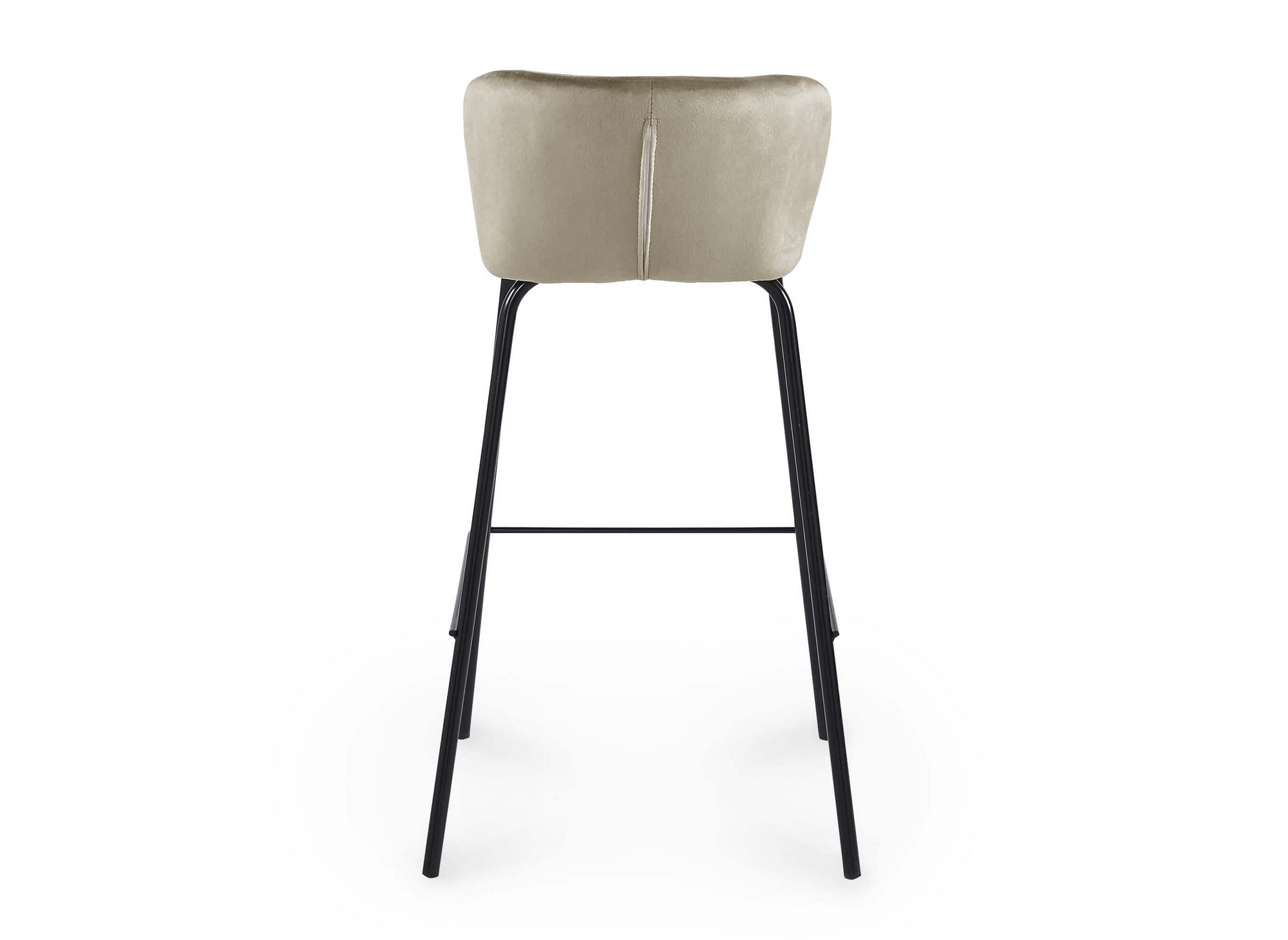 Juego de 2 taburetes de bar de diseño BOSCO en terciopelo beige