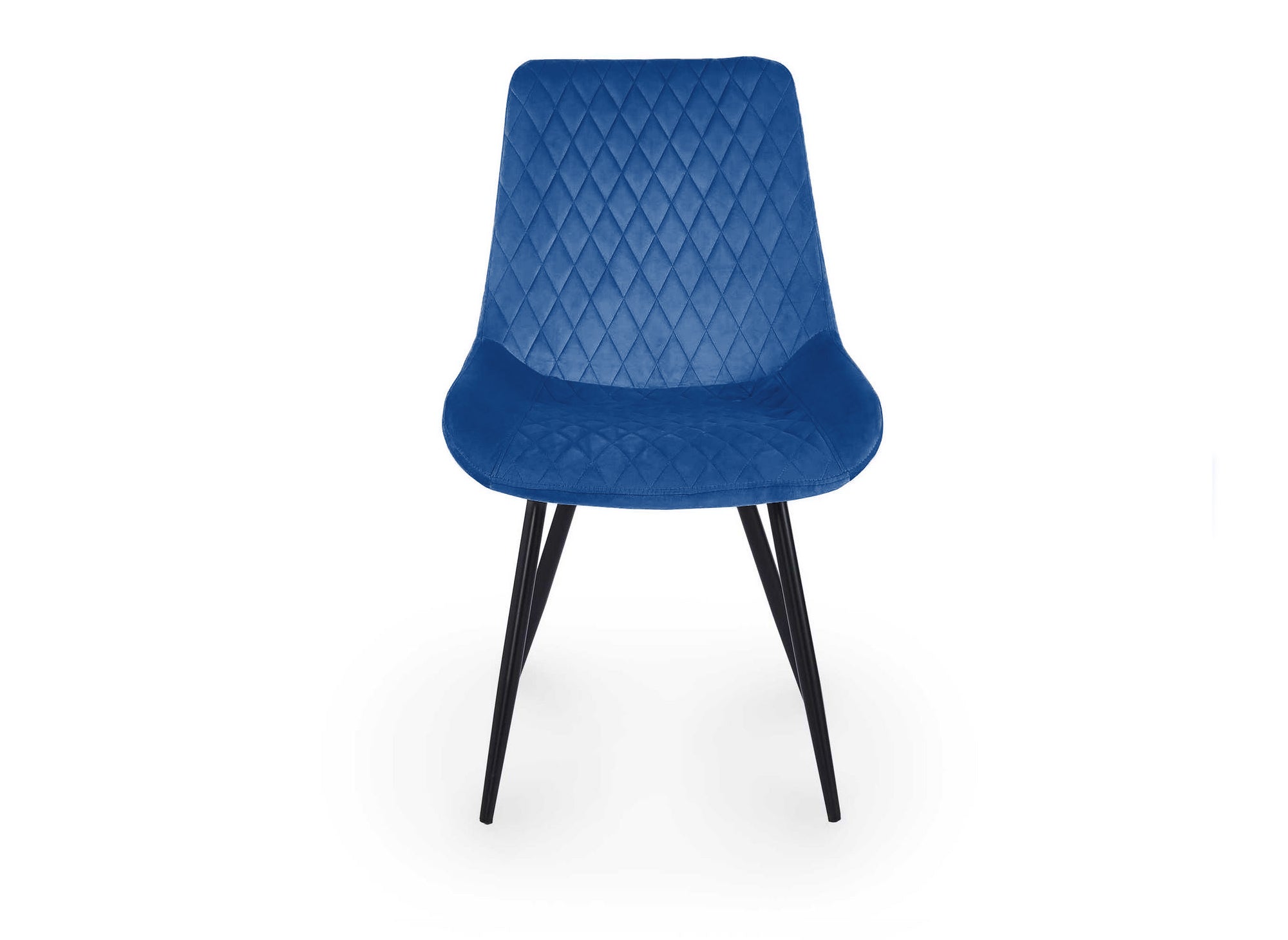 Juego de 2 sillas de diseño YOLA en terciopelo azul