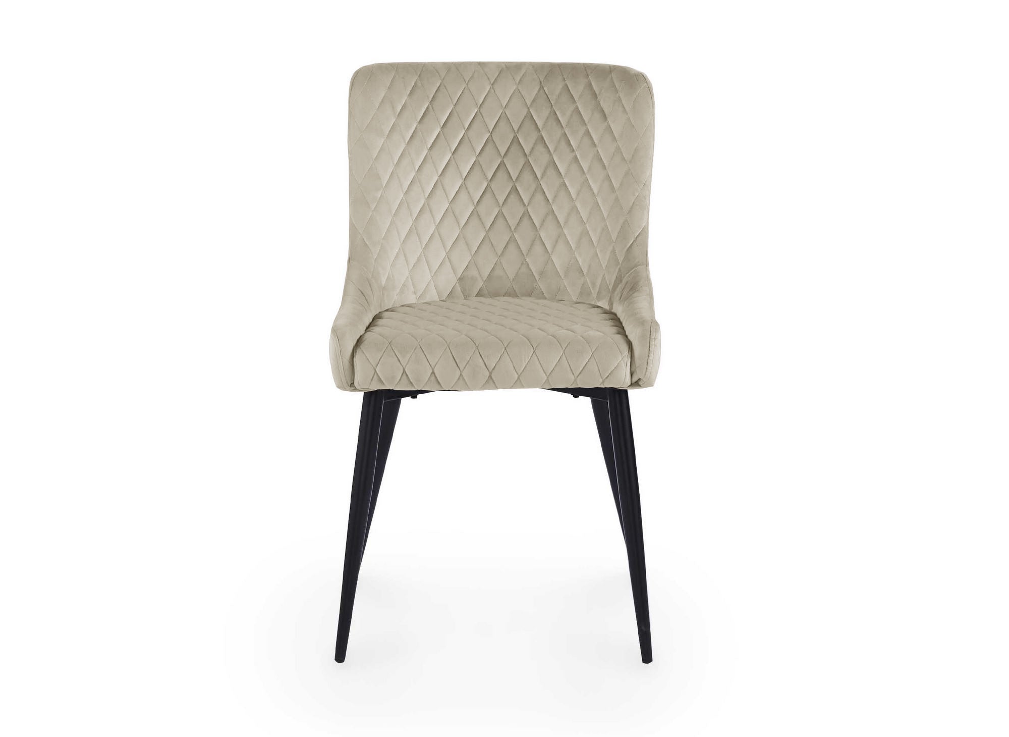 Juego de 2 sillas de diseño JENNY en terciopelo beige