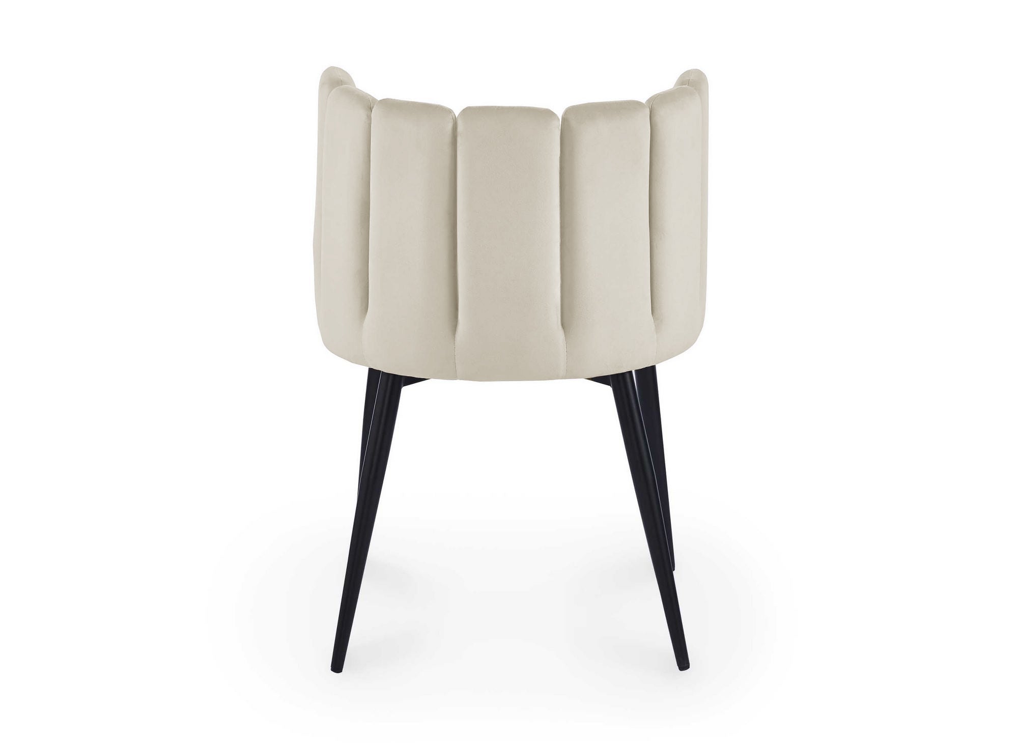 Juego de 2 sillas de diseño DEBBY de terciopelo beige