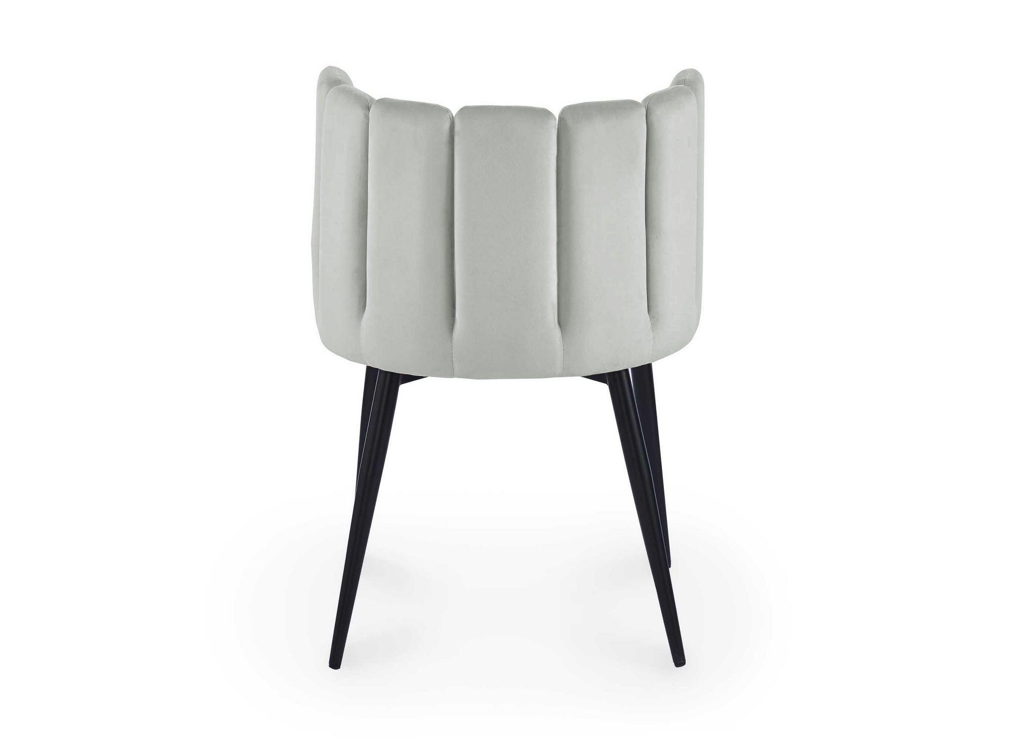 Juego de 2 sillas de diseño DEBBY en terciopelo gris