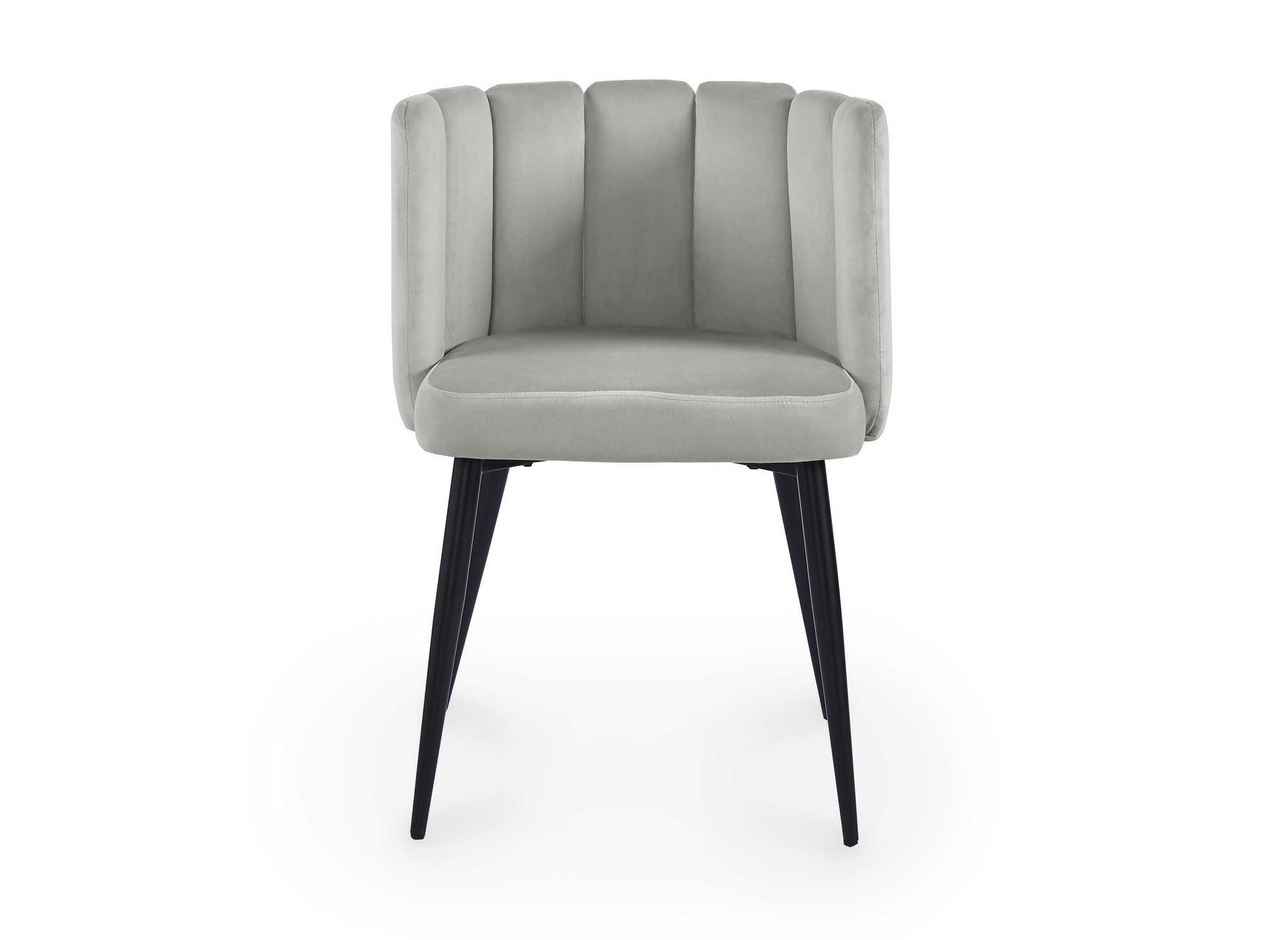 Juego de 2 sillas de diseño DEBBY en terciopelo gris