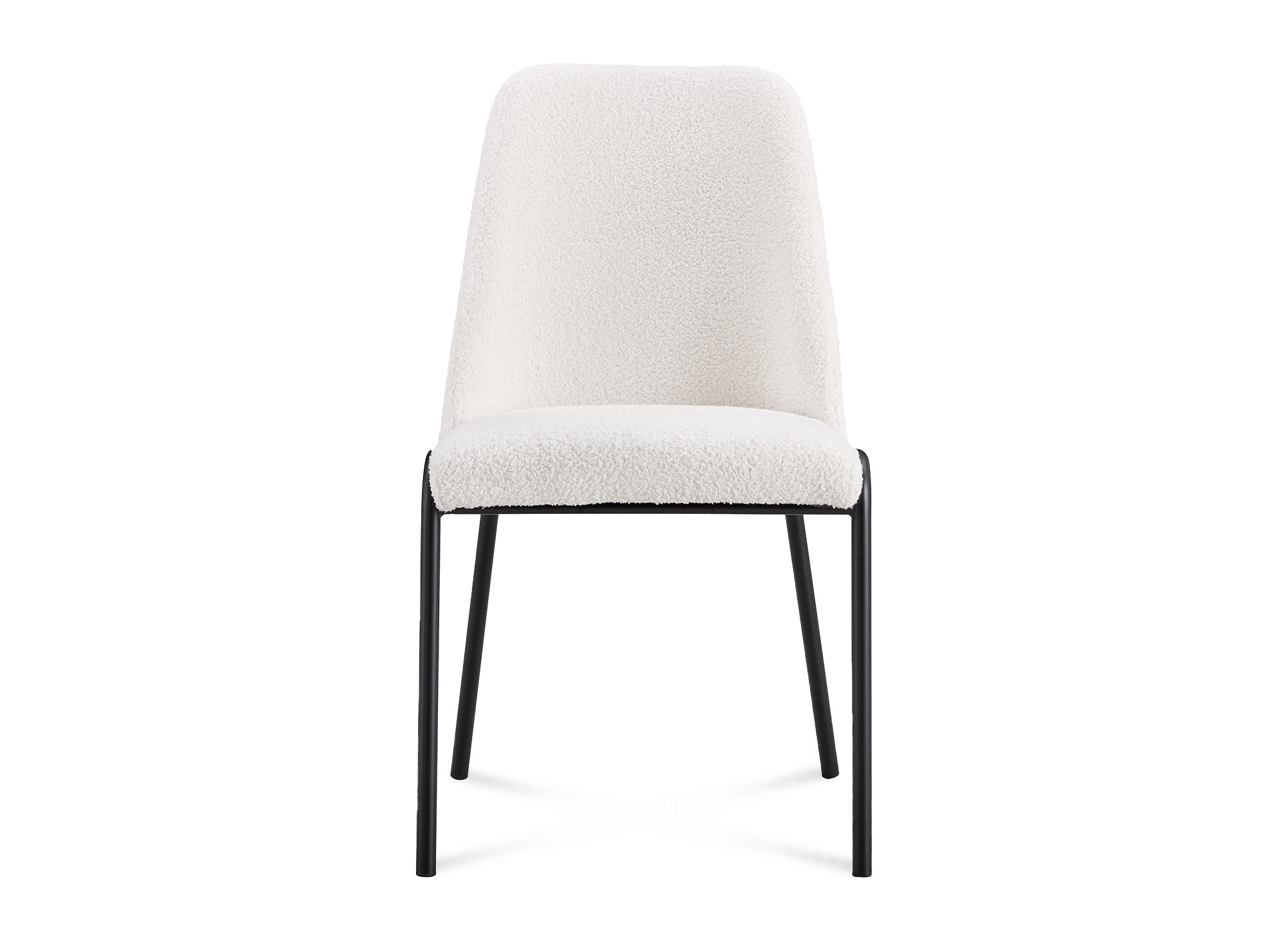 Juego de 2 sillas blancas con efecto piel de oveja ABRIL