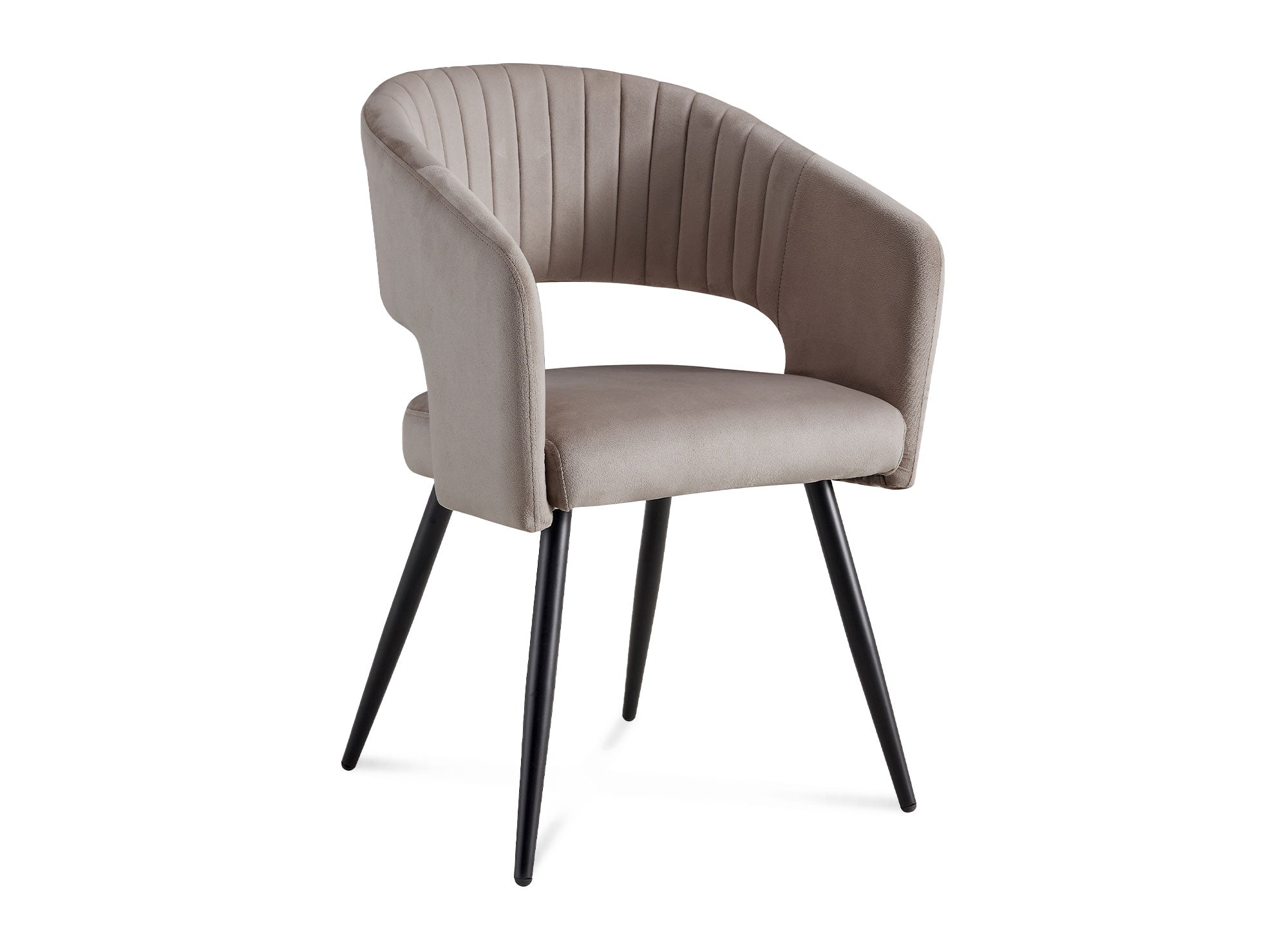 Juego de 2 sillas de diseño GLORIA en terciopelo beige