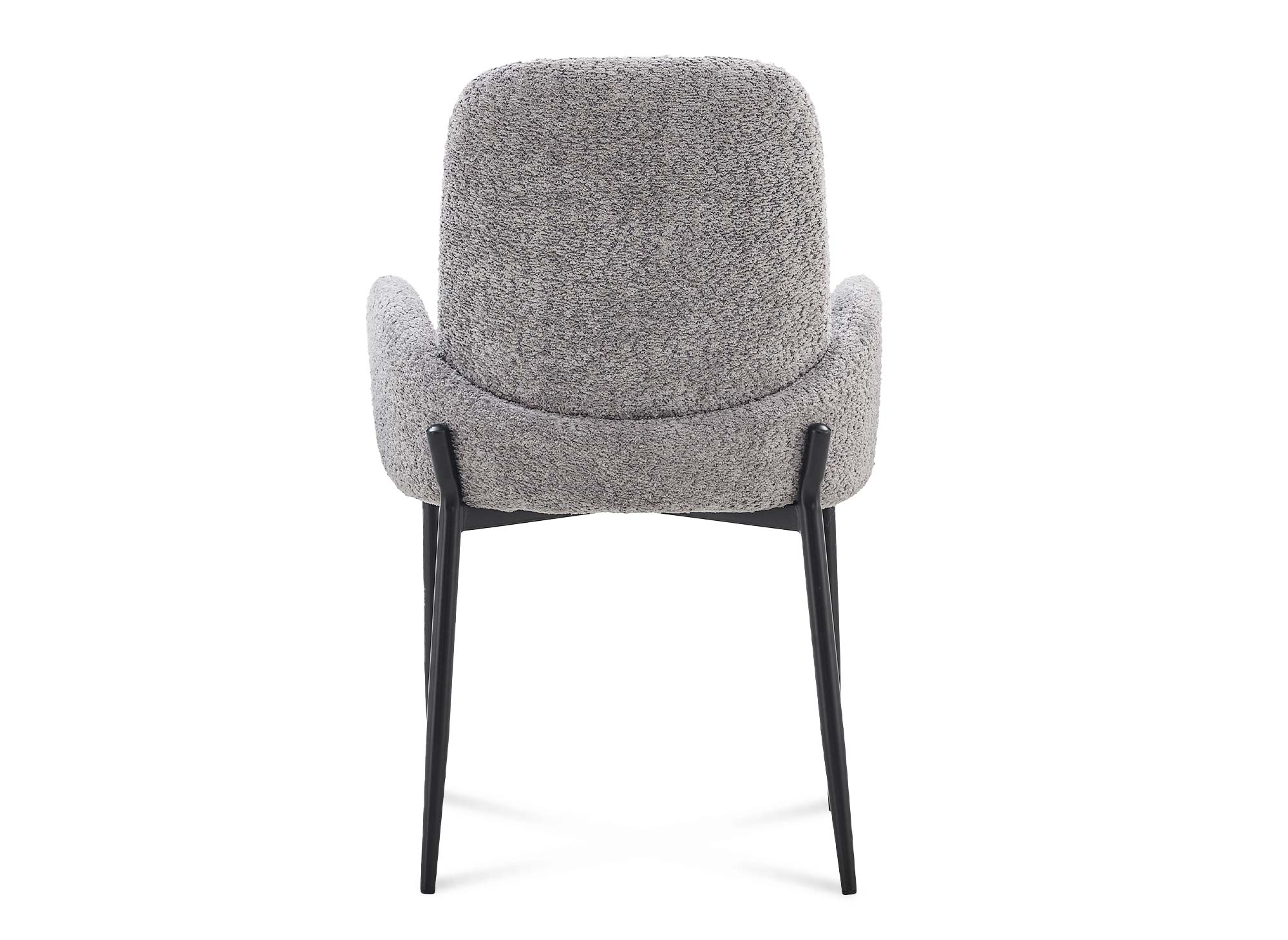 Juego de 2 sillas KAMILIA con efecto piel de oveja gris