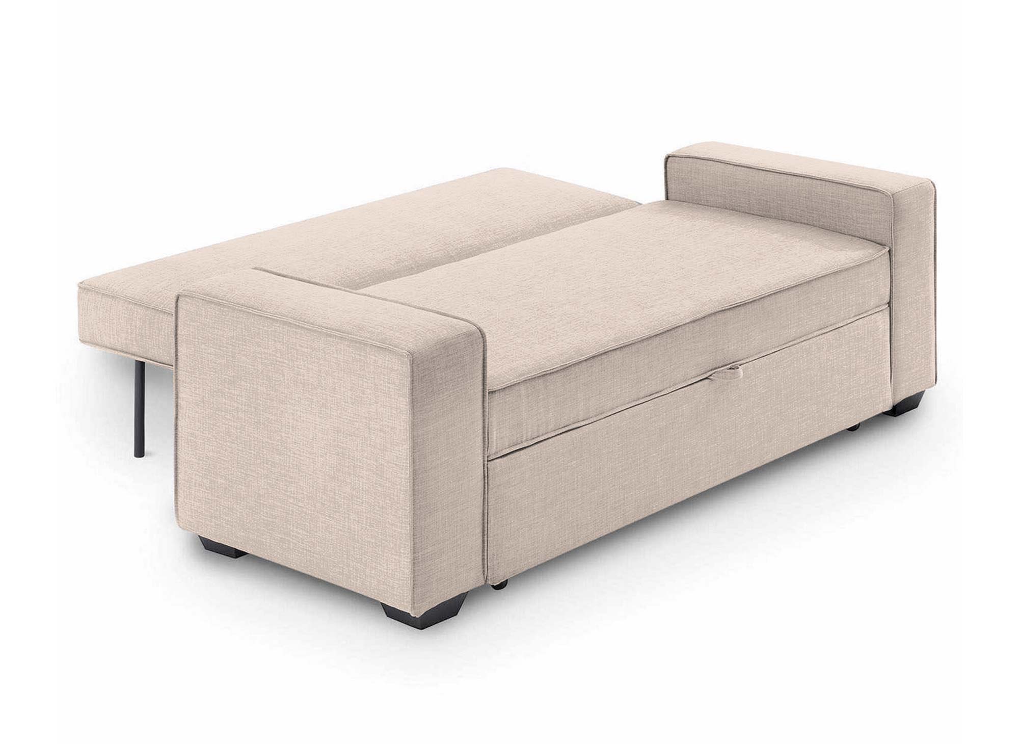 Sofá cama JAMES de 3 plazas en tela beige