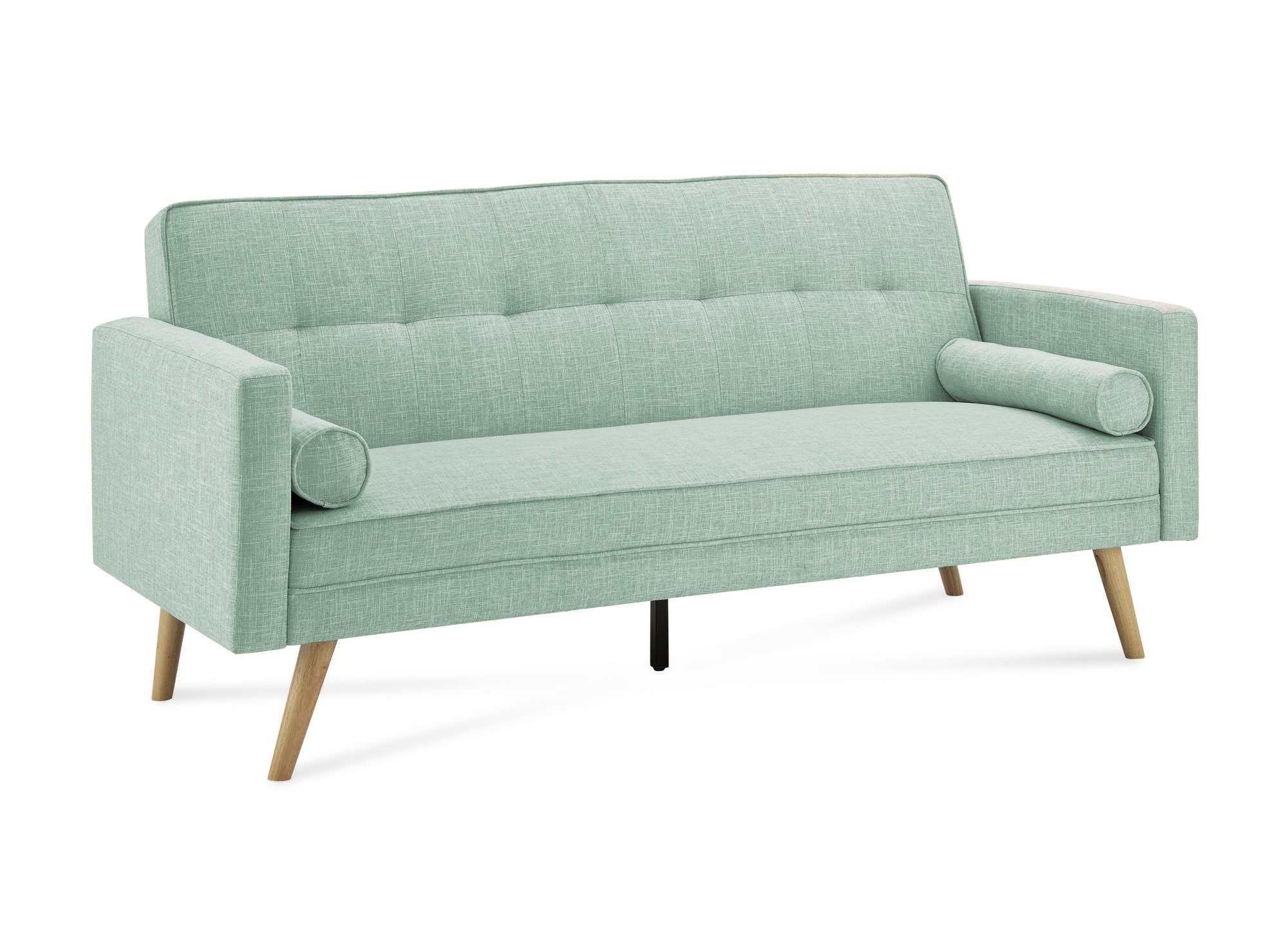 Sofá cama TANIA click-clack en tela verde agua