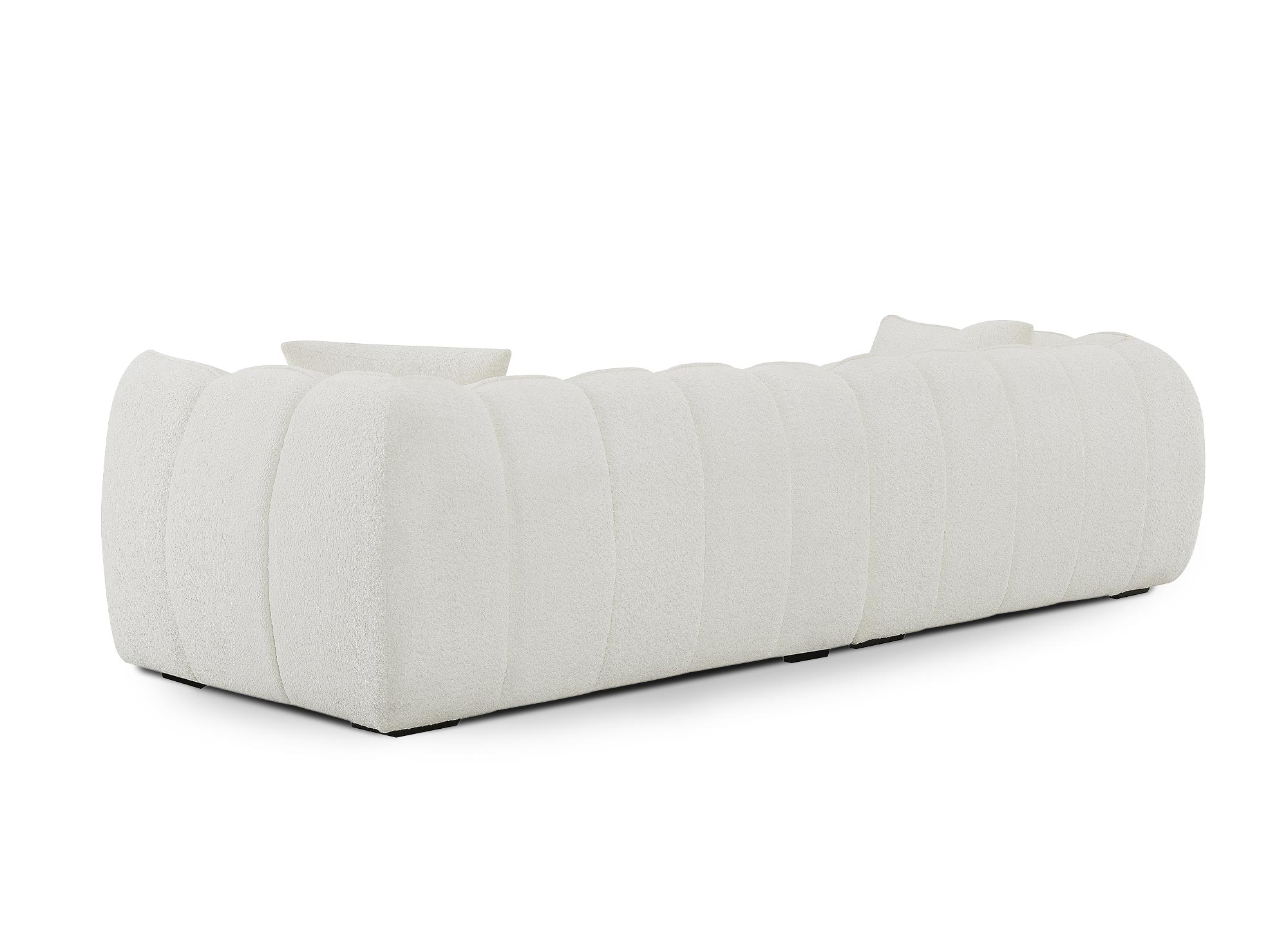 Sofá ALISA de 4 plazas en imitación piel de oveja color crudo