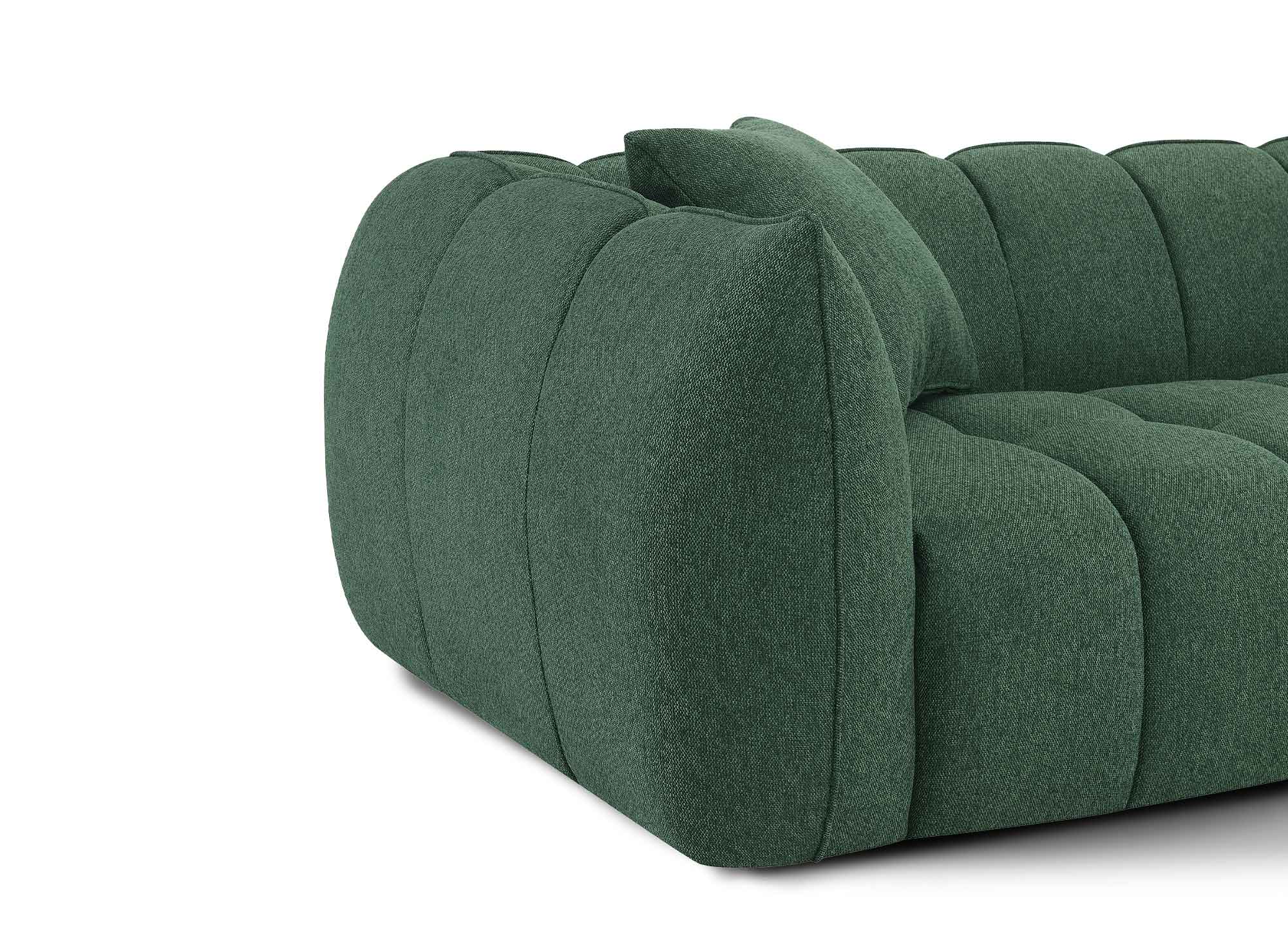 Sofá de 3 plazas ALISSA en tela verde