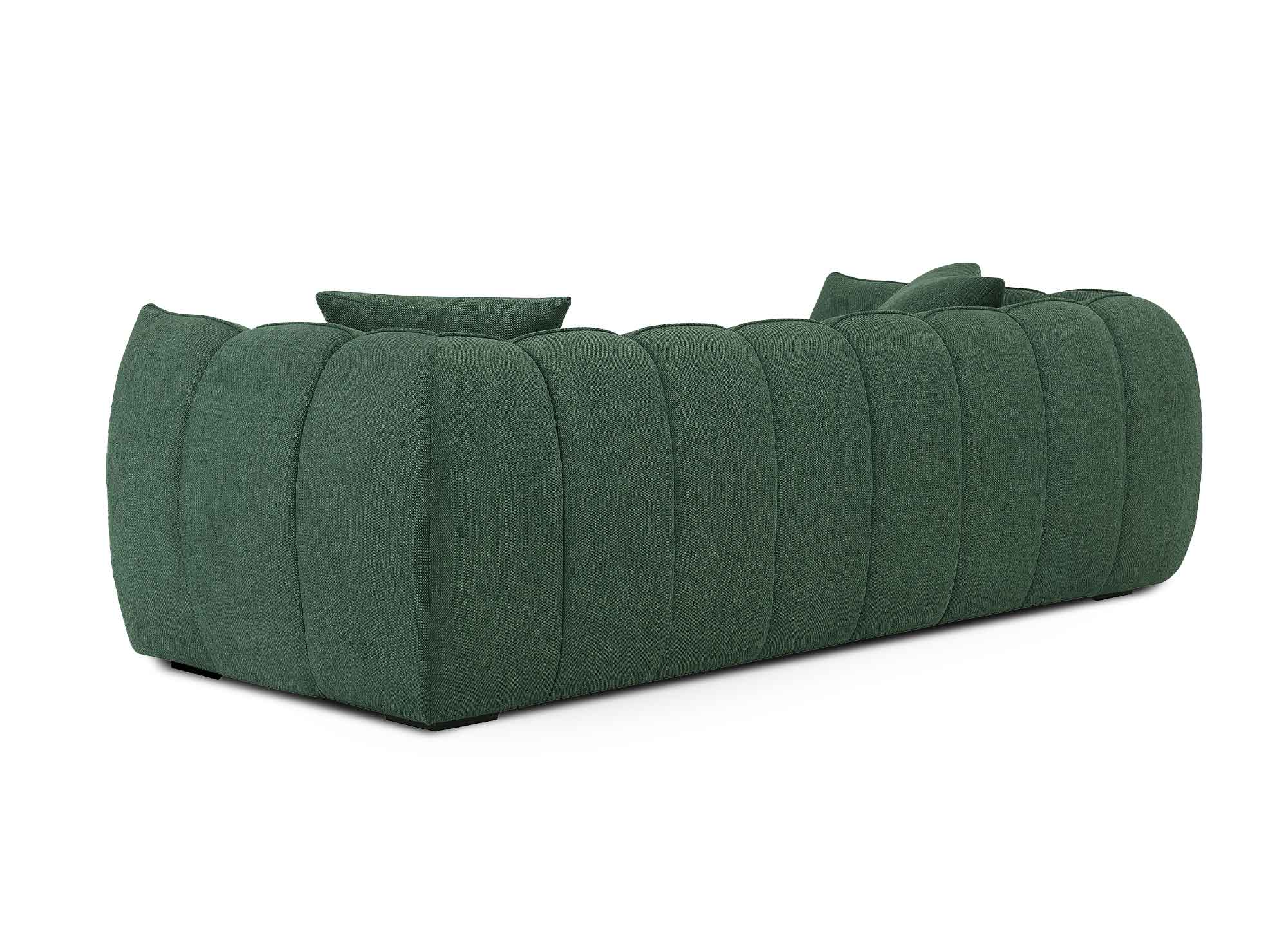 Sofá de 3 plazas ALISSA en tela verde