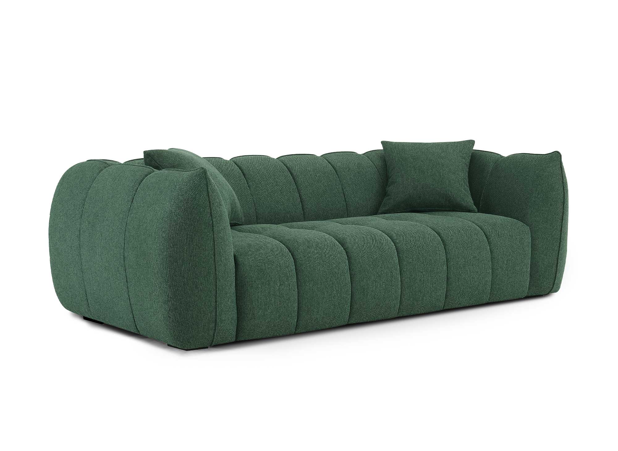 Sofá de 3 plazas ALISSA en tela verde