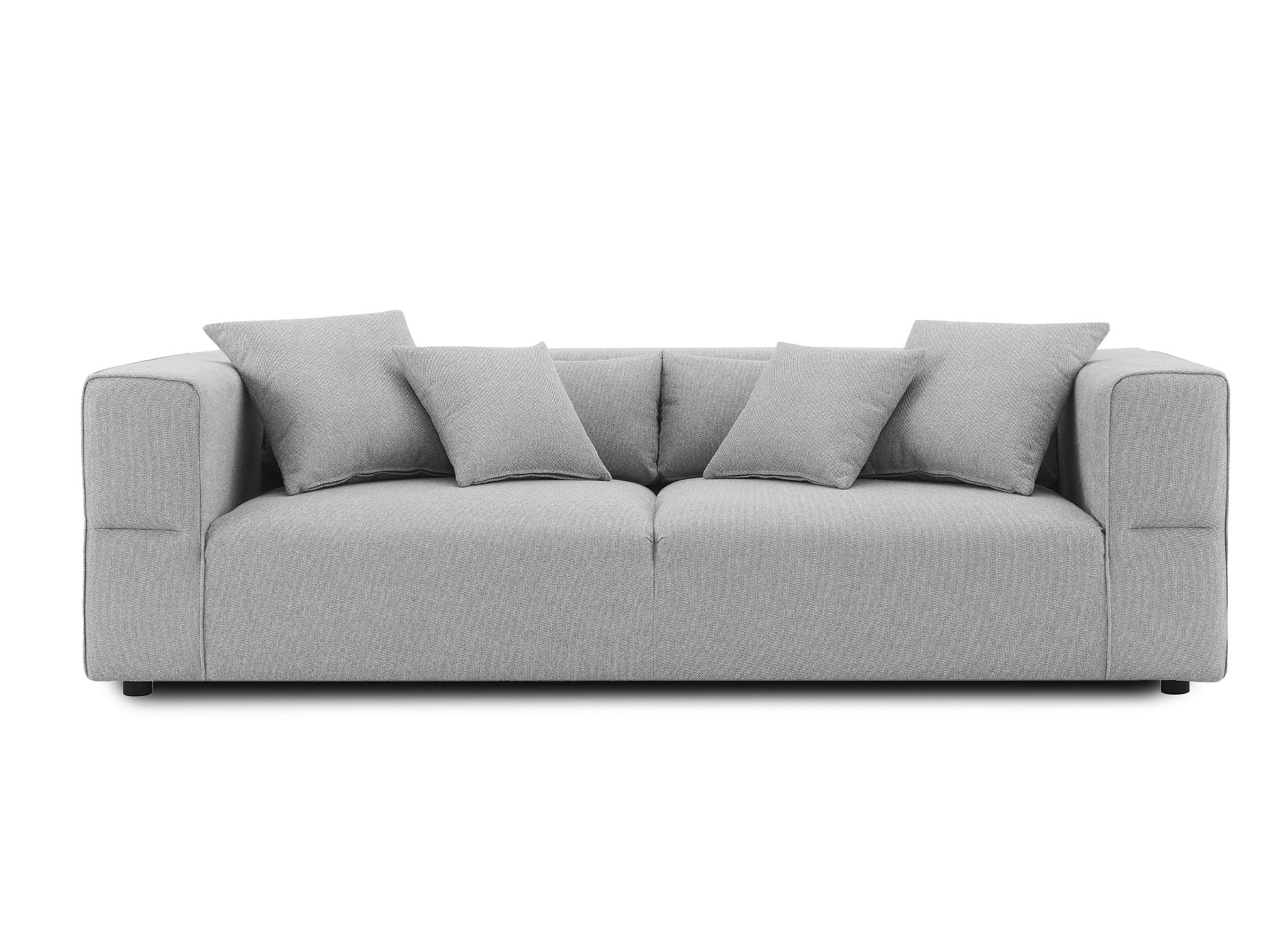 Sofá de 3 plazas EVELYNE en tela gris