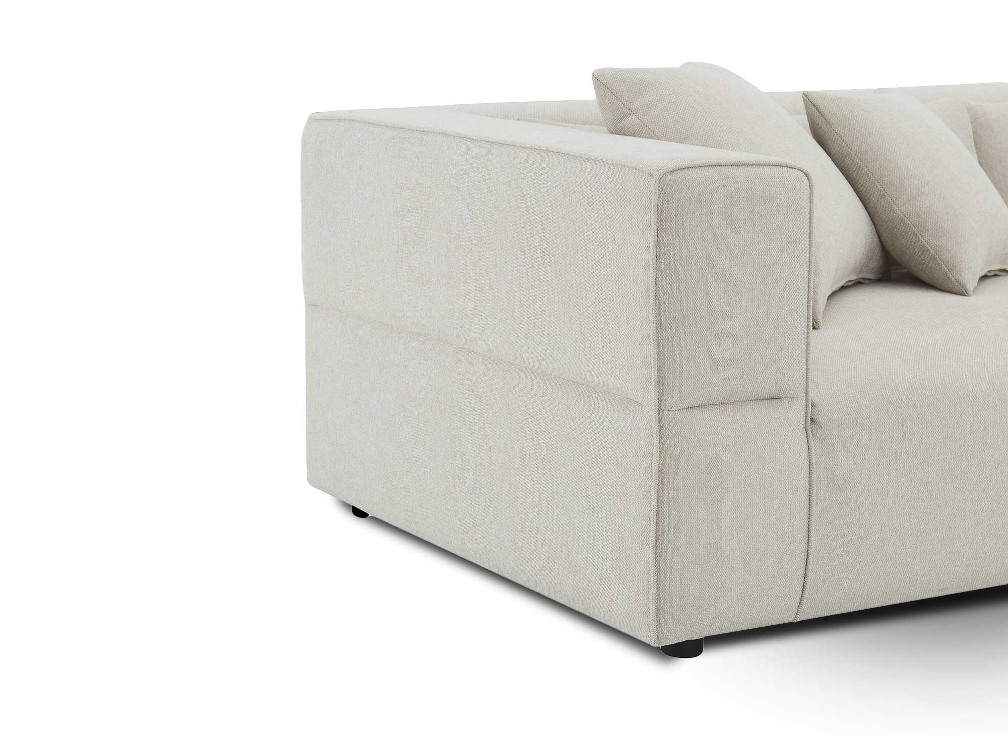 Sofá de 3 plazas EVELYNE en tela beige