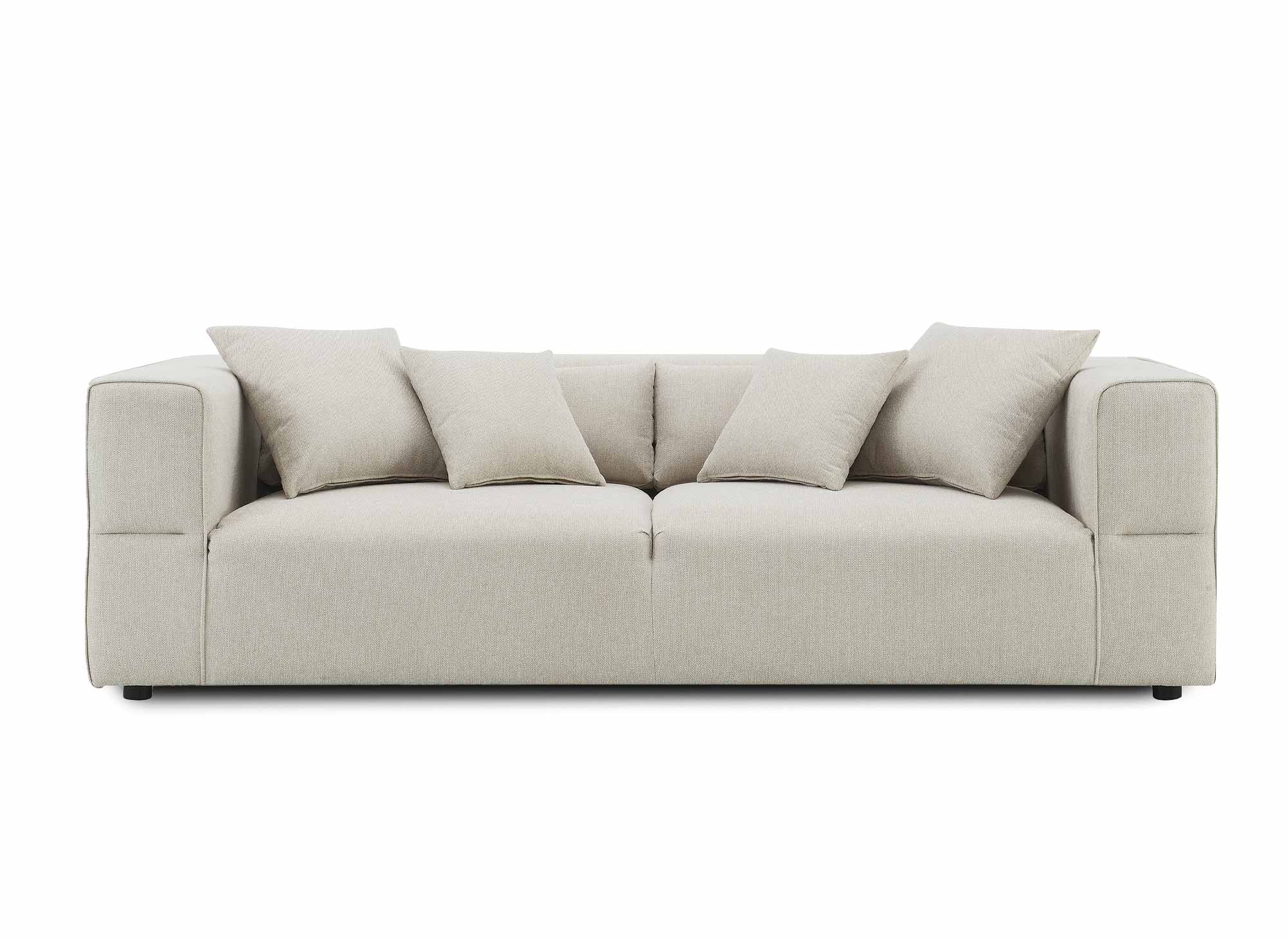 Sofá de 3 plazas EVELYNE en tela beige