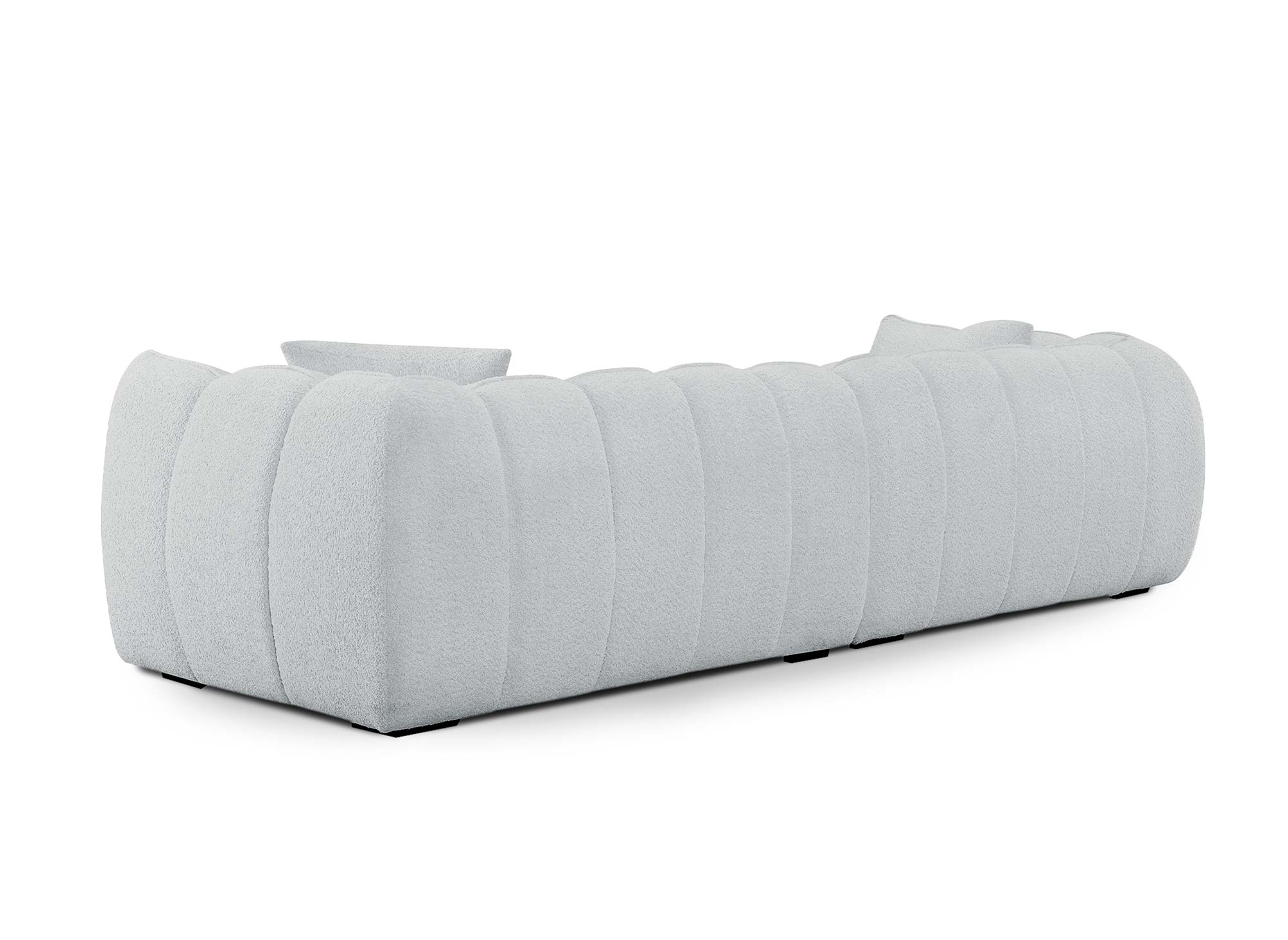 Sofá ALISA de 4 plazas en imitación piel de oveja gris