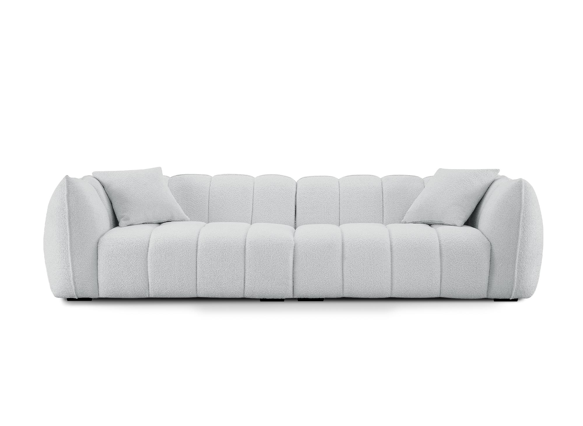 Sofá ALISA de 4 plazas en imitación piel de oveja gris