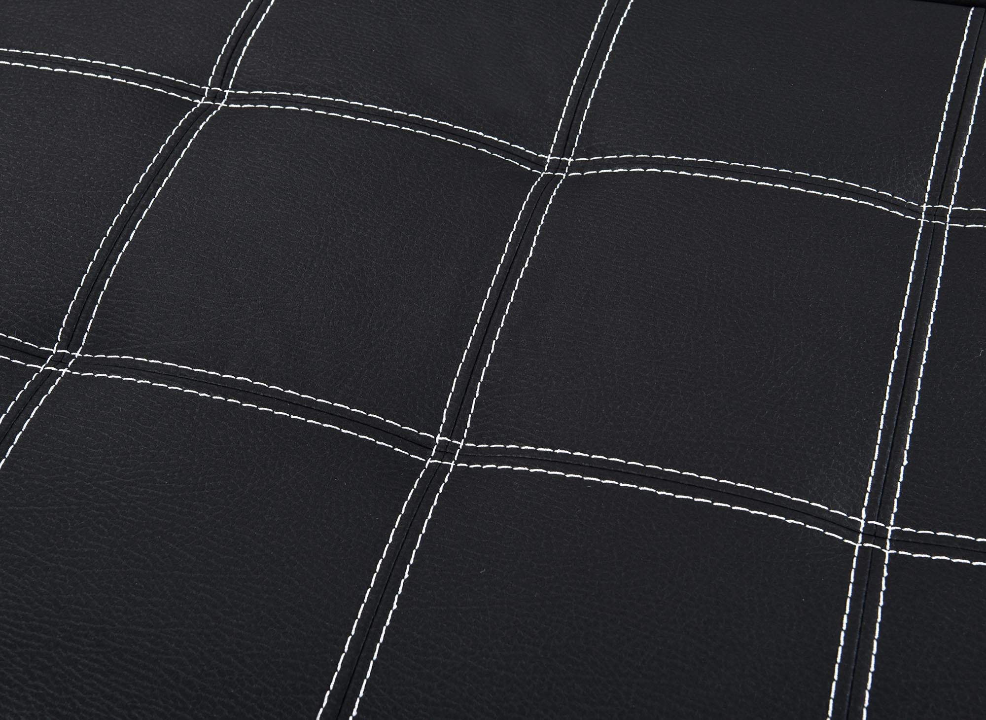 Sofá esquinero convertible DAVON en tela negra - esquina derecha