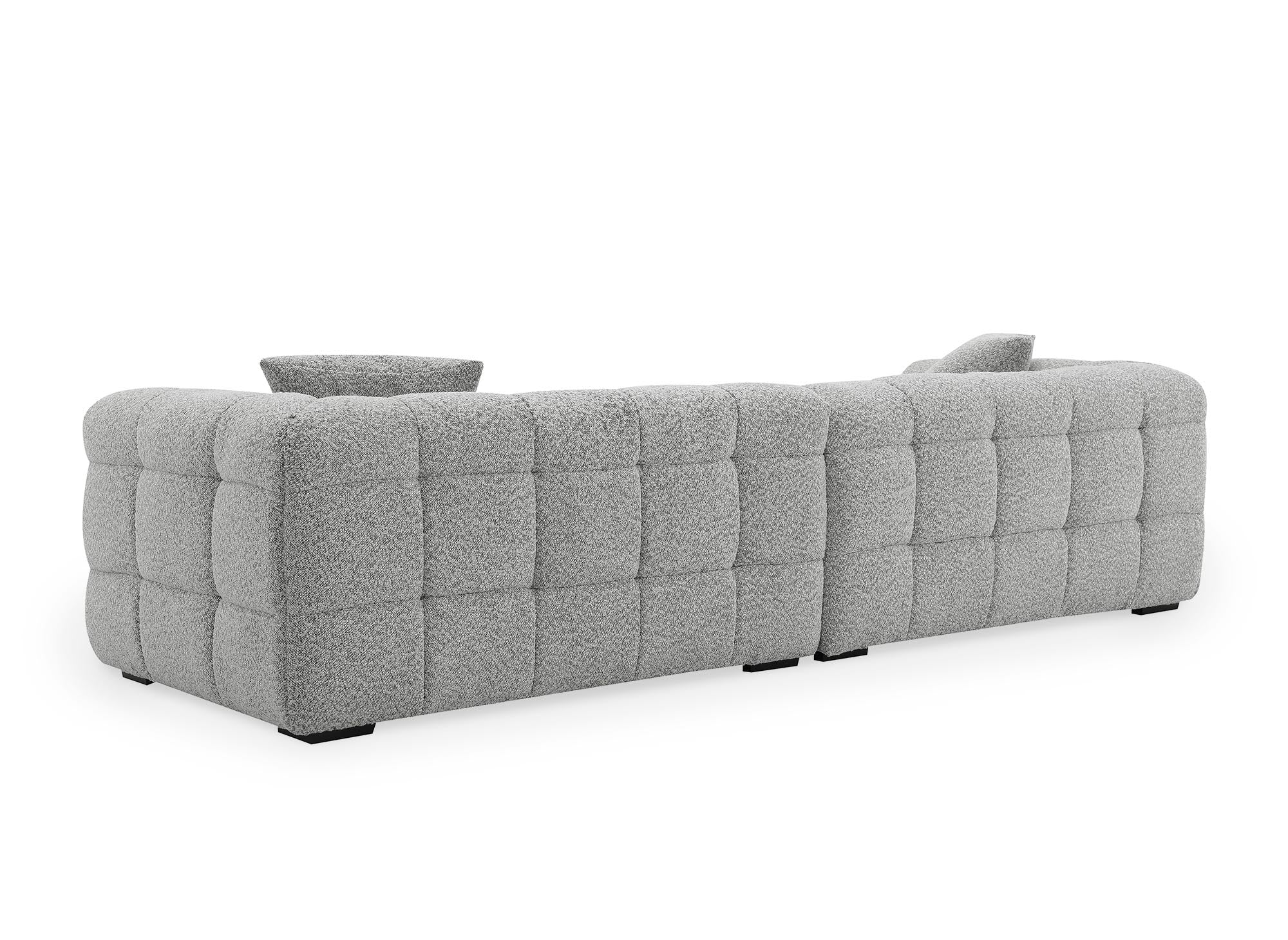 Sofá BELLA de 4 plazas en imitación piel de oveja gris