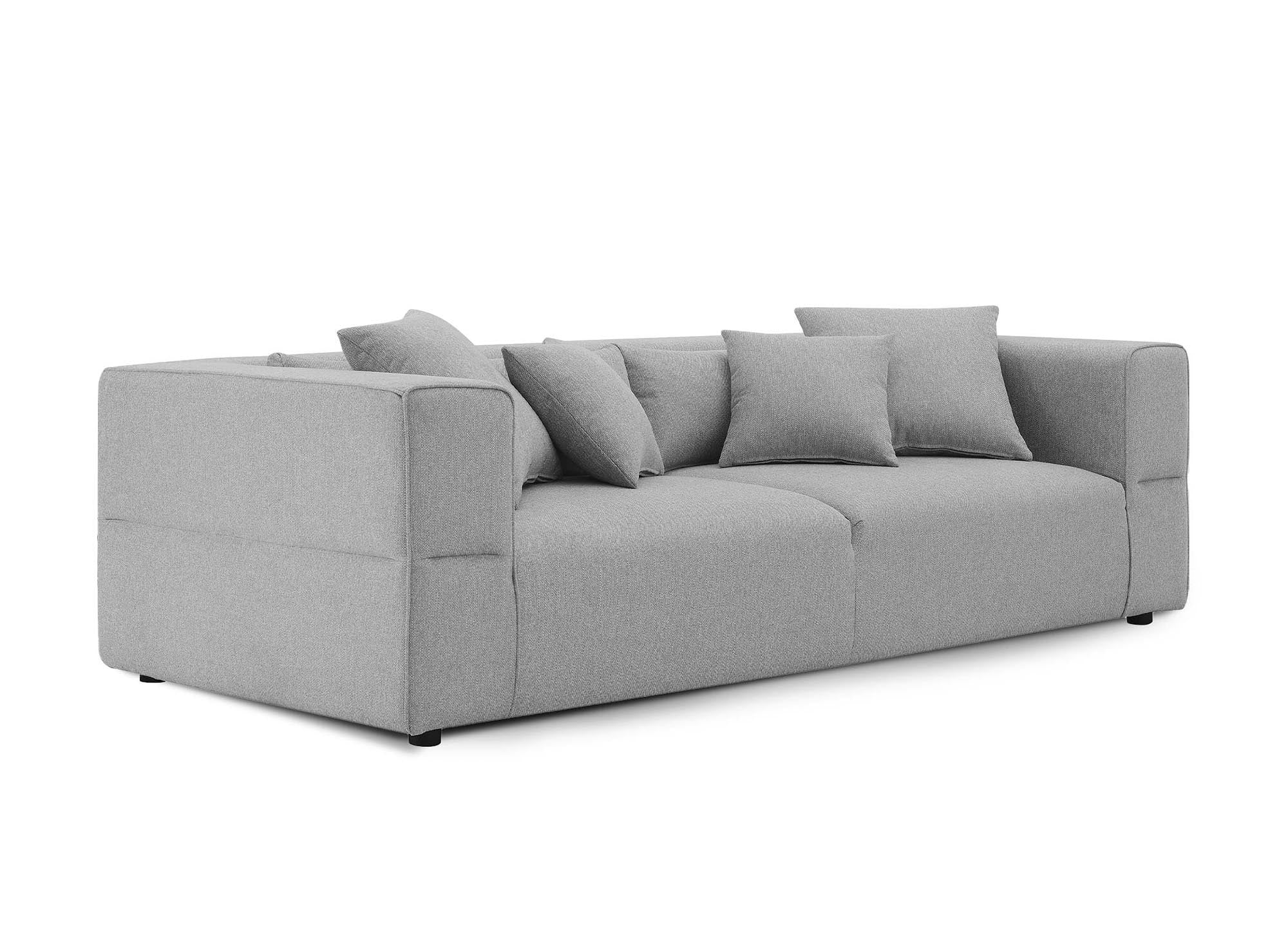 Sofá de 3 plazas EVELYNE en tela gris