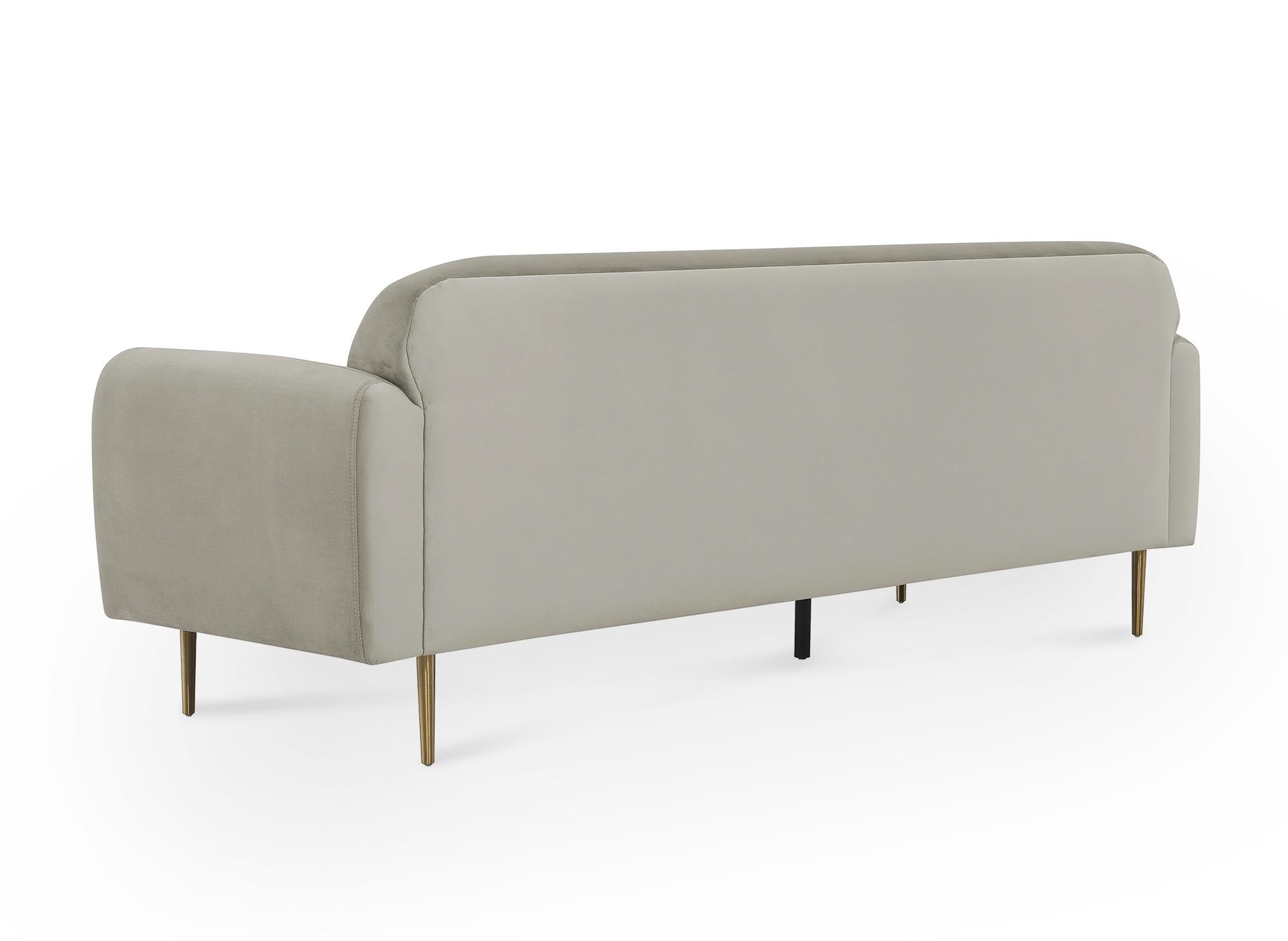 Sofá de 3 plazas MARILYNE en terciopelo beige