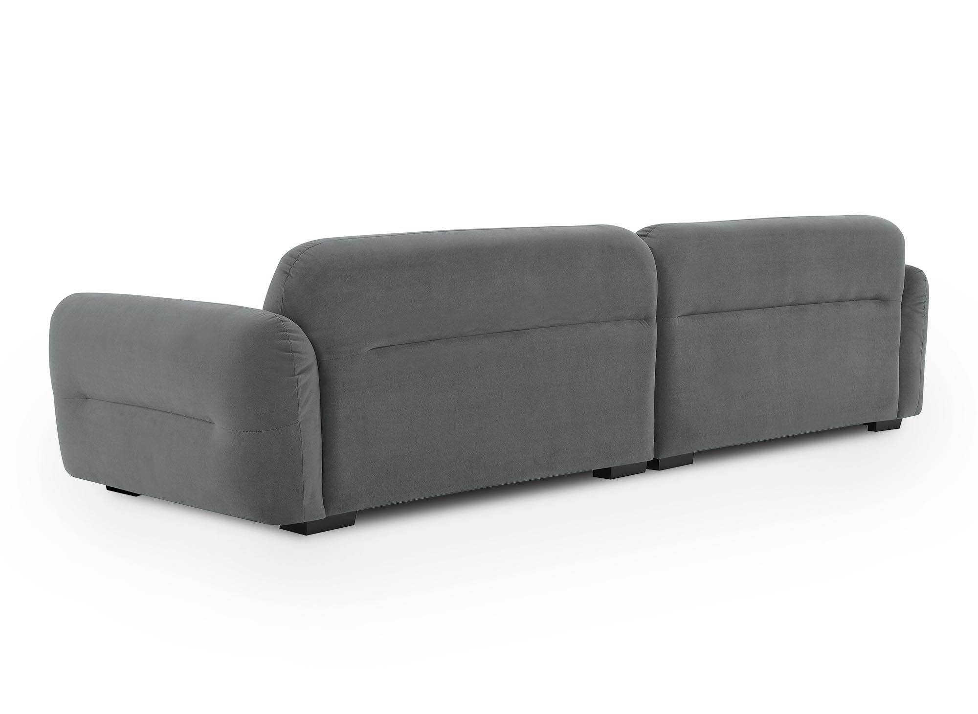 Sofá PICASSO de 4 plazas en terciopelo gris