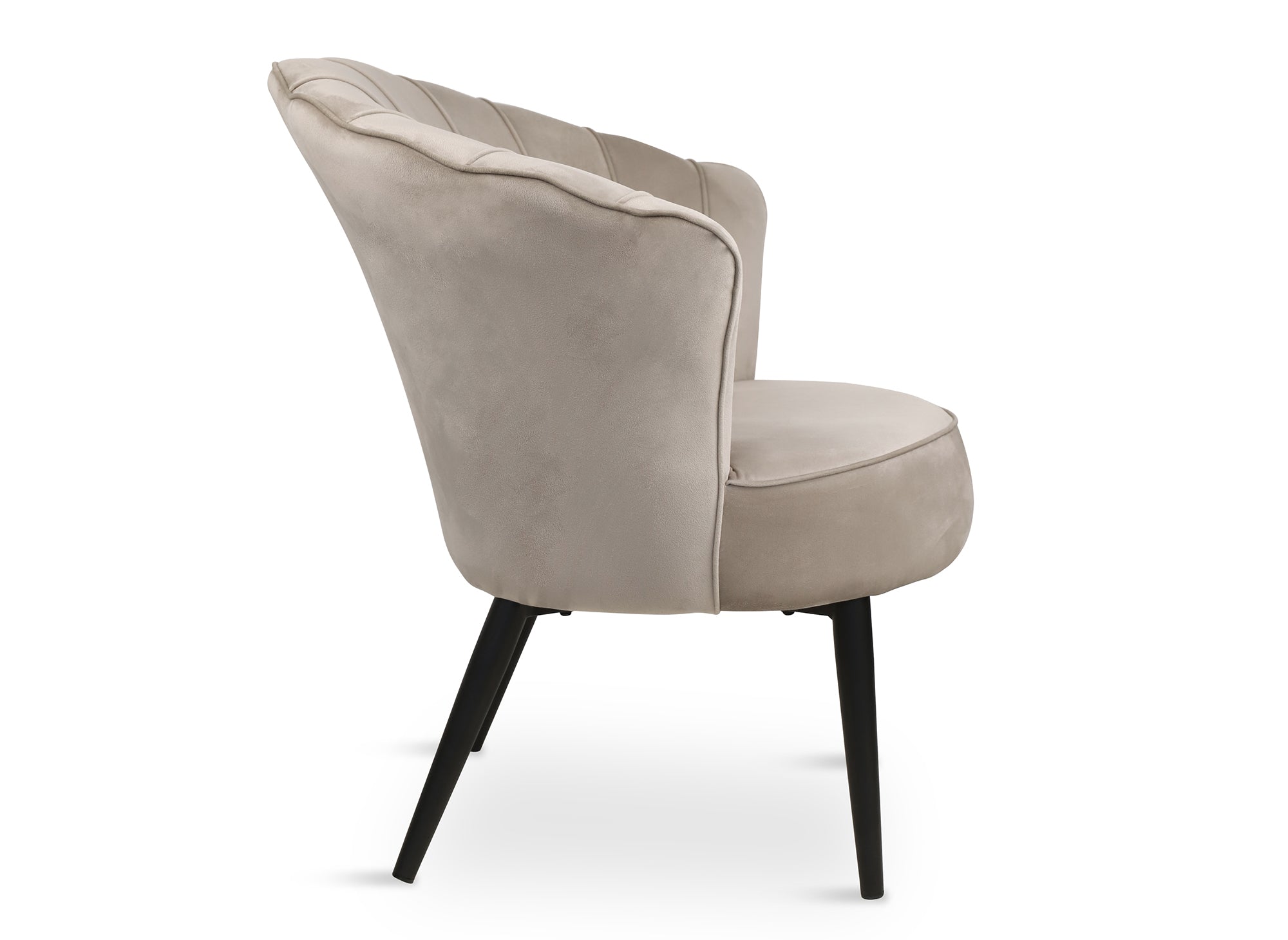 Sillón de diseño ROKIA en terciopelo beige