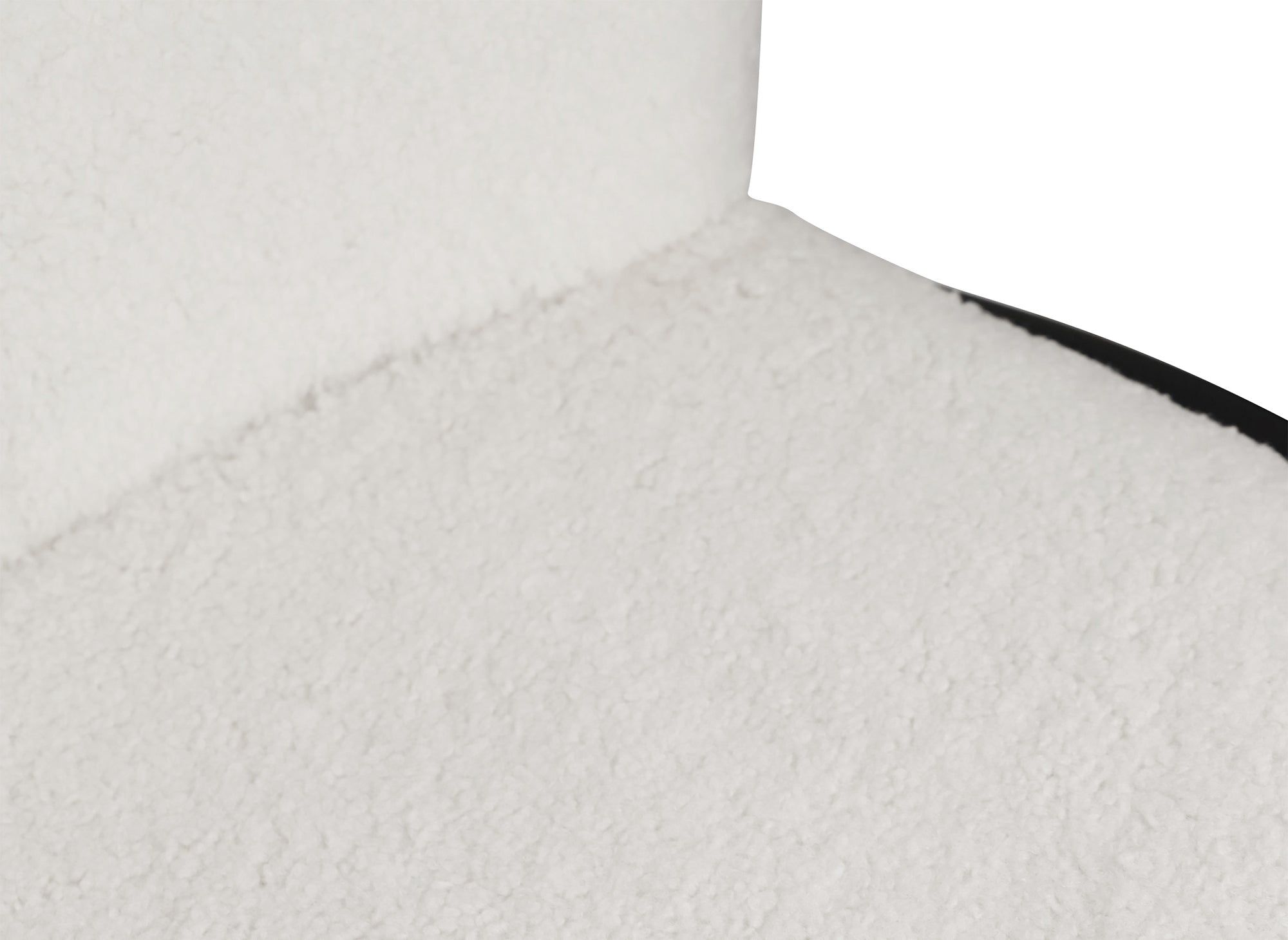 Conjunto de 2 sillas de diseño en tela bouclé blanca BENTA