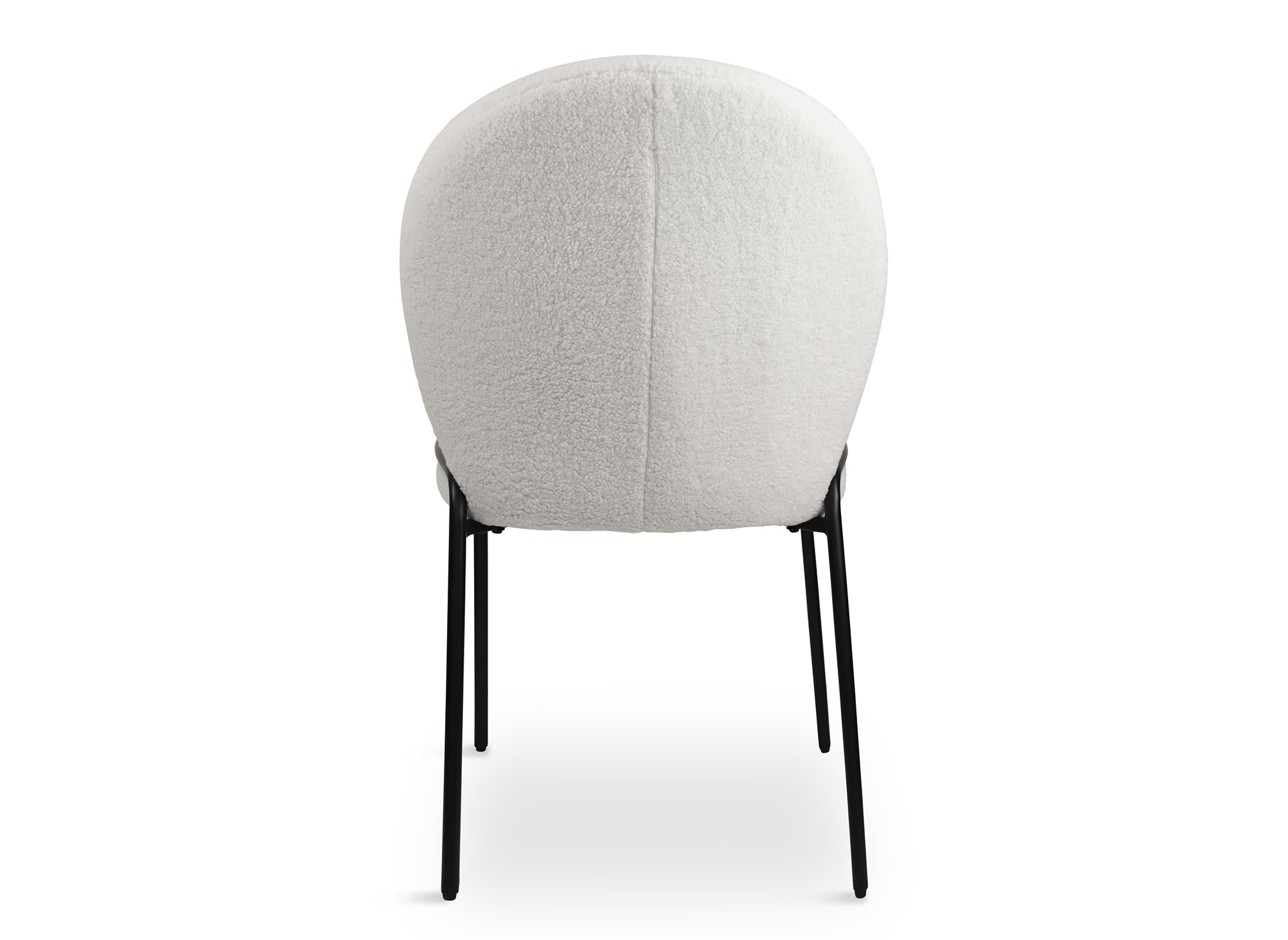 Conjunto de 2 sillas de diseño en tela bouclé blanca BENTA