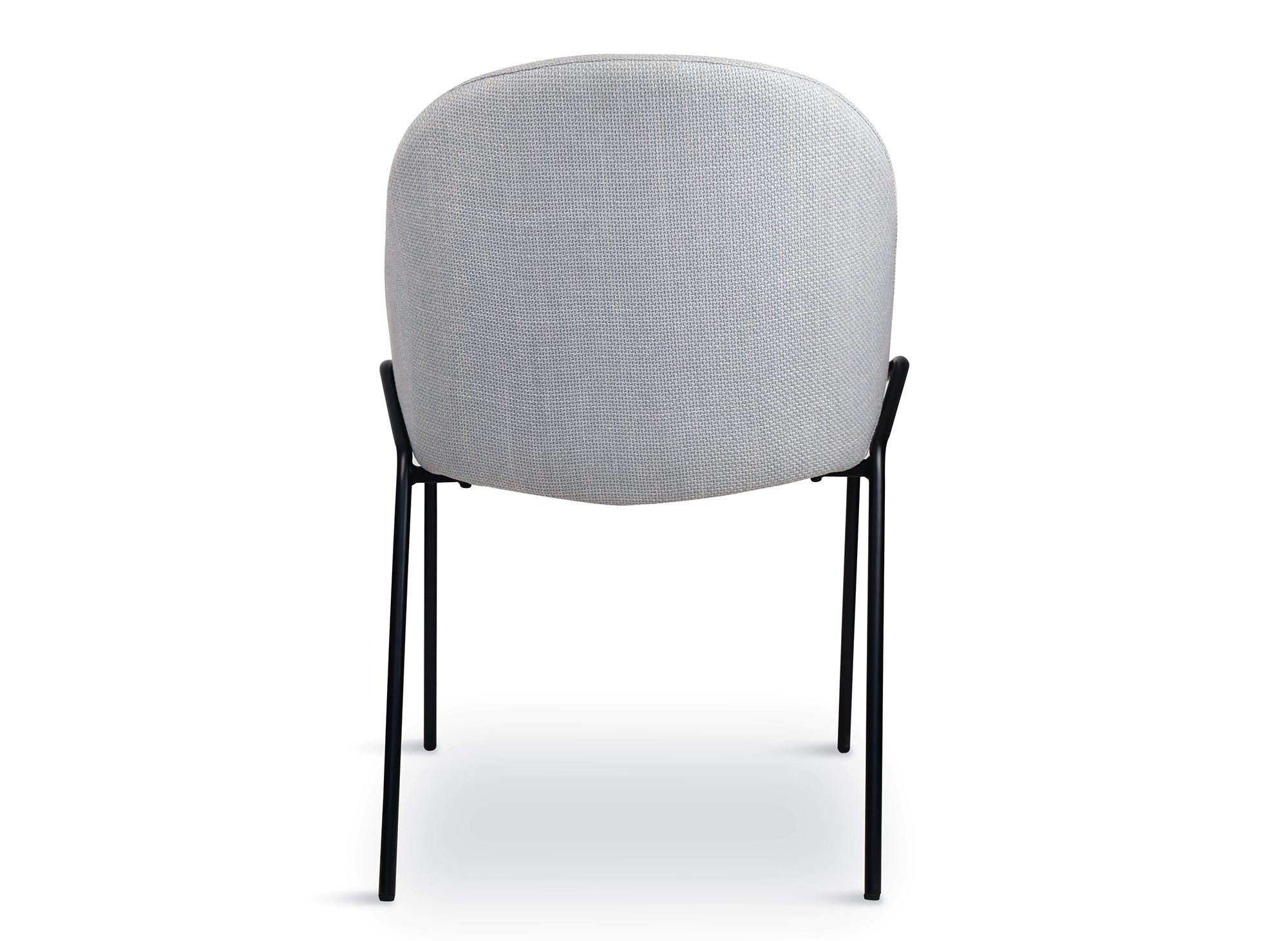 Juego de 2 sillas de diseño ZAYA en tela de lino gris