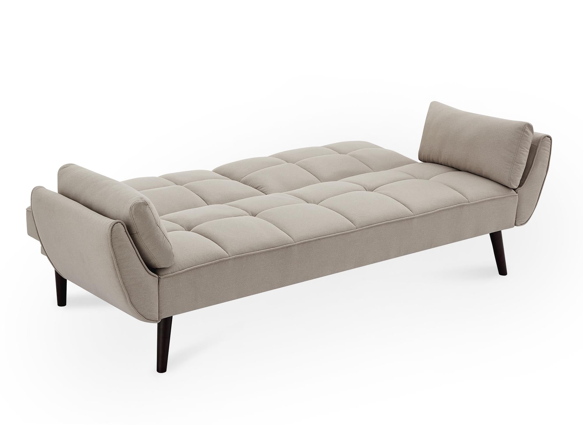 Sofá NARA de 3 plazas con mecanismo clic-clac en tela beige