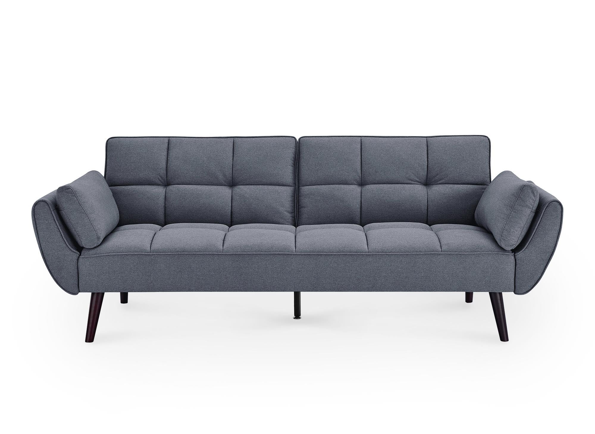 Sofá NARA de 3 plazas con mecanismo clic-clac en tela gris oscuro