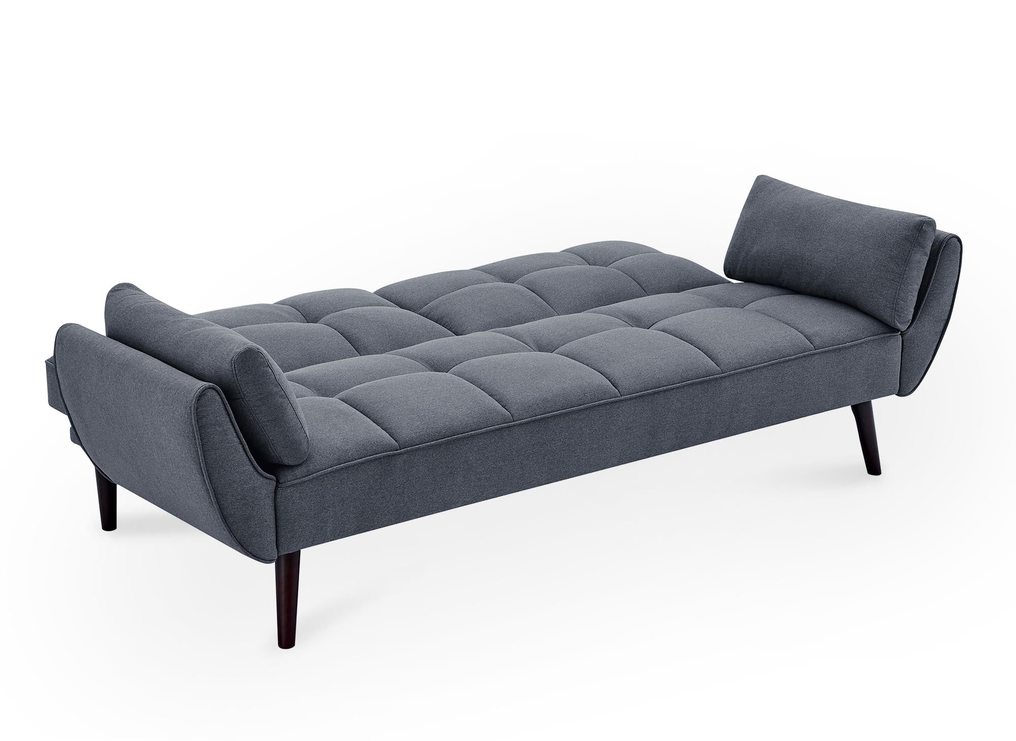 Sofá NARA de 3 plazas con mecanismo clic-clac en tela gris oscuro