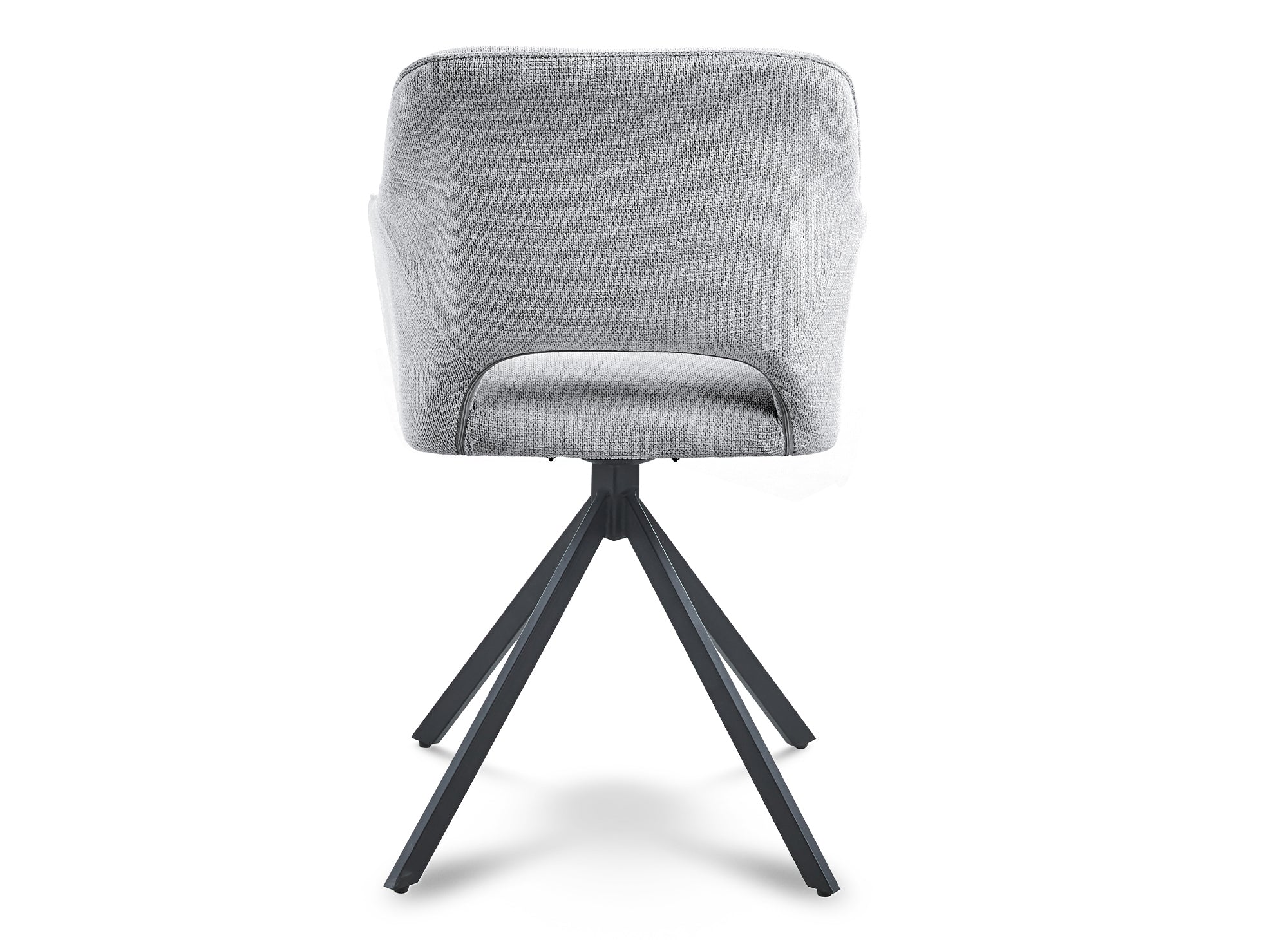 Juego de 2 sillones giratorios de diseño CIEL en terciopelo gris claro