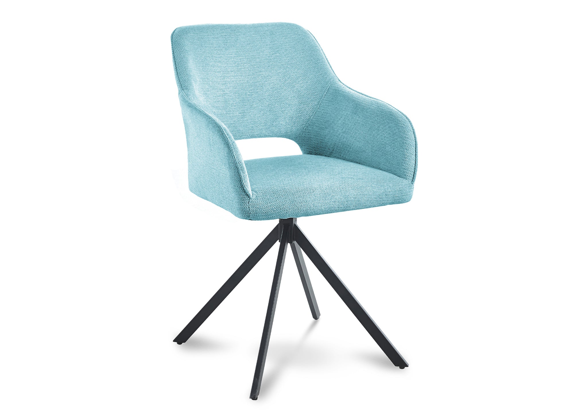 Juego de 2 sillones giratorios de diseño CIEL en terciopelo verde claro