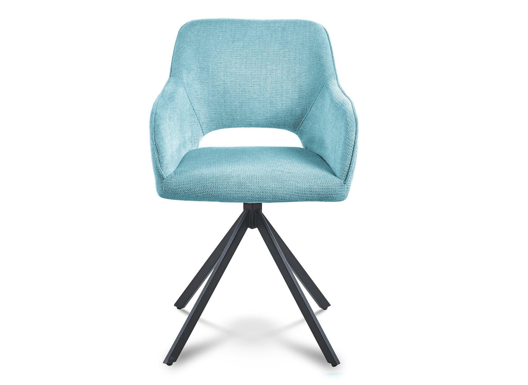 Juego de 2 sillones giratorios de diseño CIEL en terciopelo verde claro