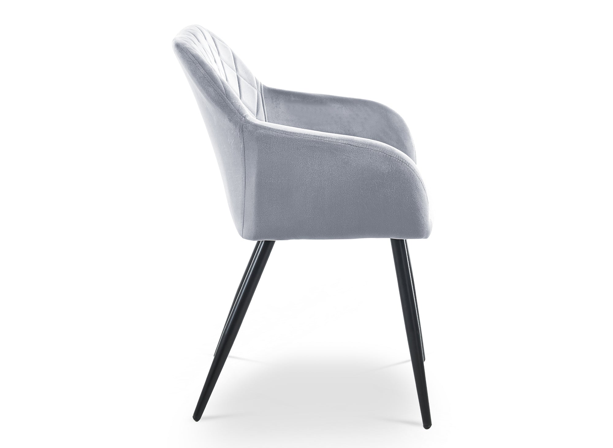 Conjunto de 2 sillones KANA de terciopelo gris