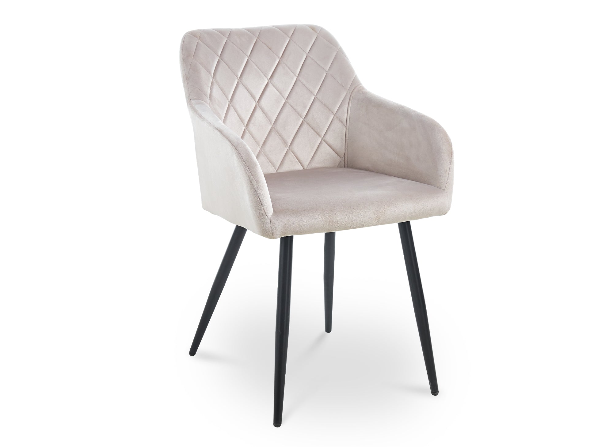 Conjunto de 2 sillones KANA de terciopelo beige