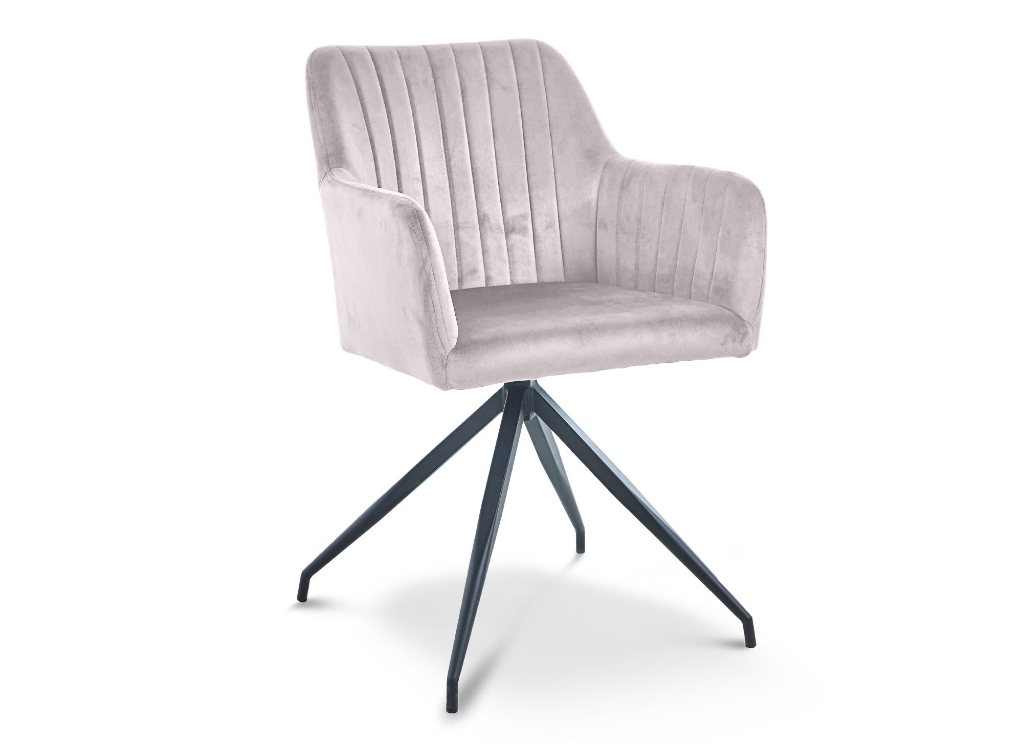 Juego de 2 sillas RATUS de terciopelo beige con patas de metal negro