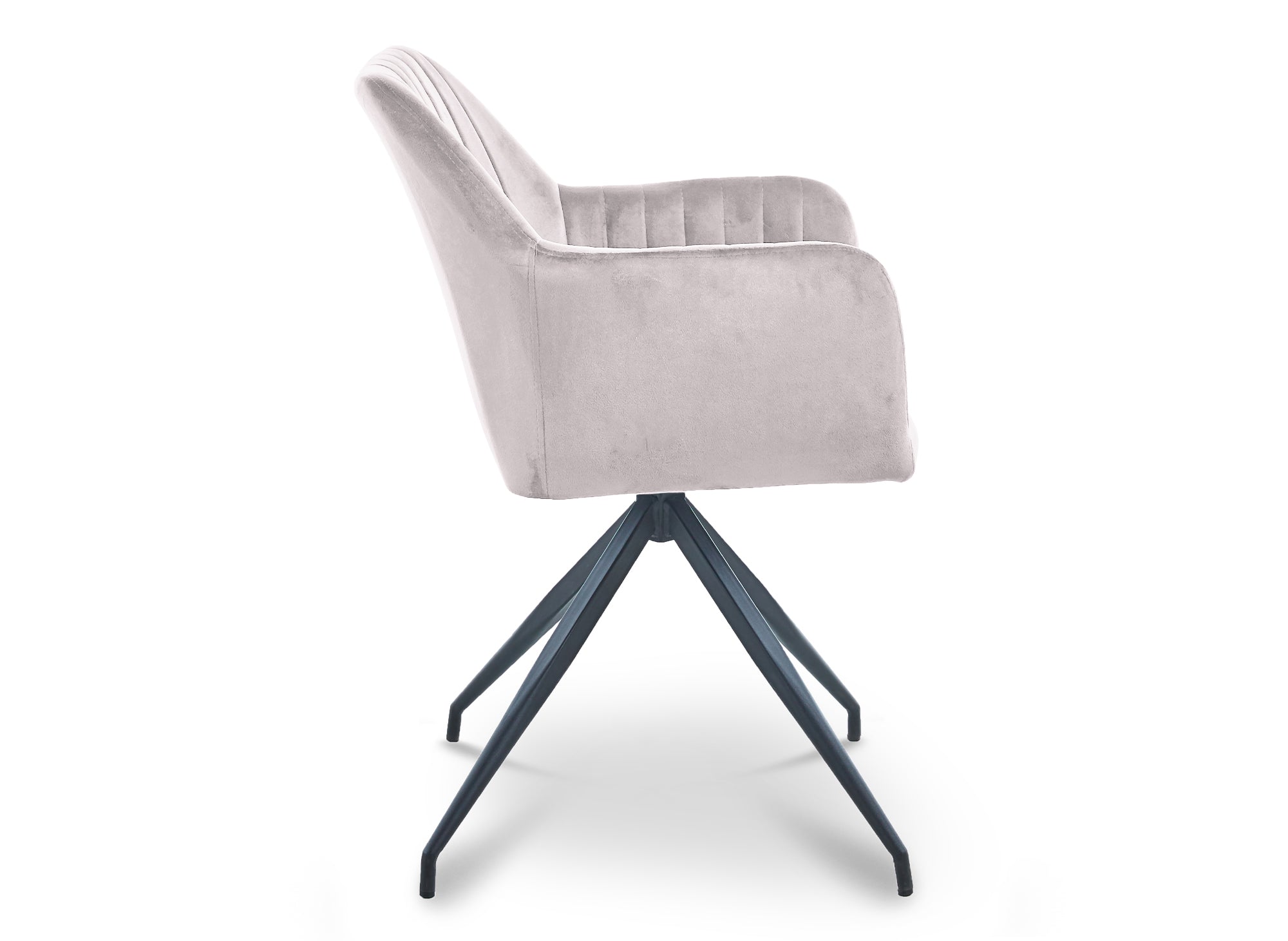 Juego de 2 sillas RATUS de terciopelo beige con patas de metal negro