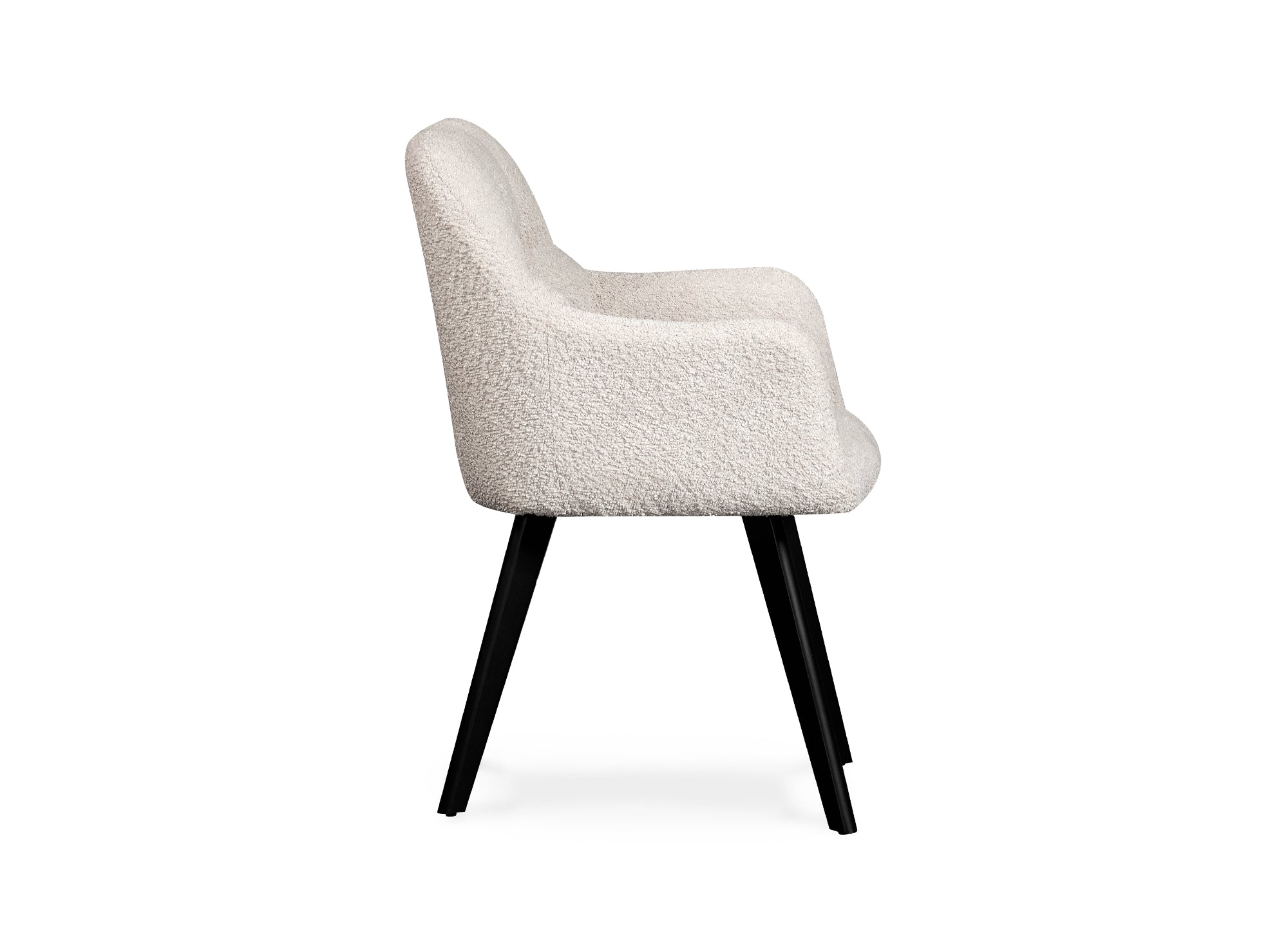 Juego de 2 sillas con reposabrazos efecto piel de oveja beige ESPERA