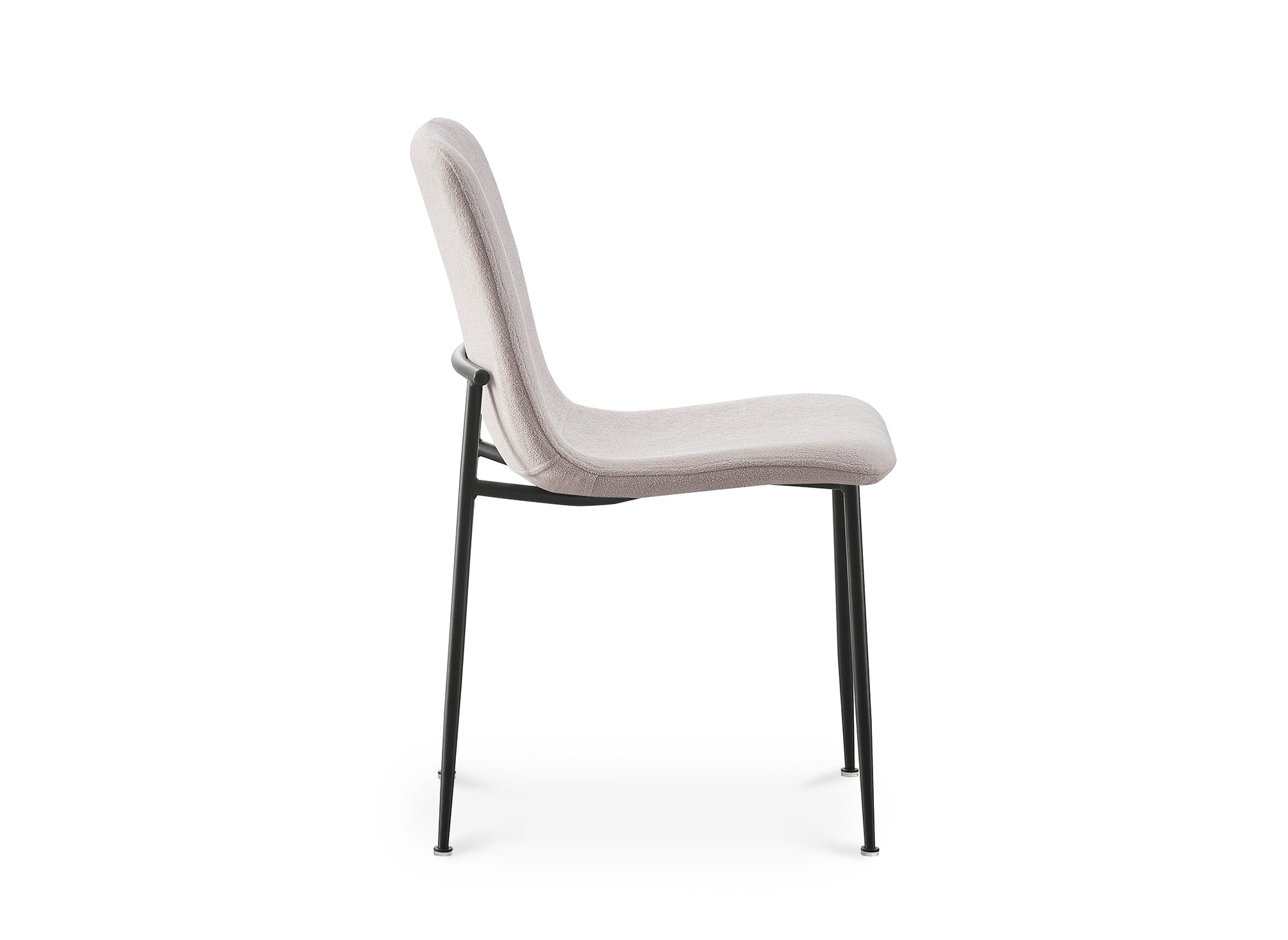 Juego de 4 sillas CHERYL tapizadas en tela color beige