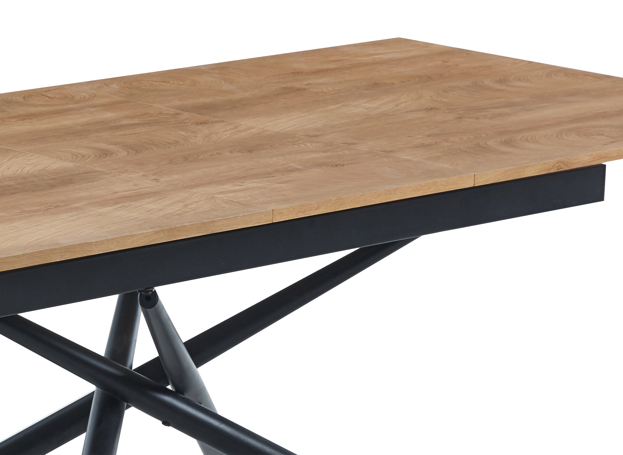 Mesa de comedor rectangular extensible ZORO en color roble oscuro