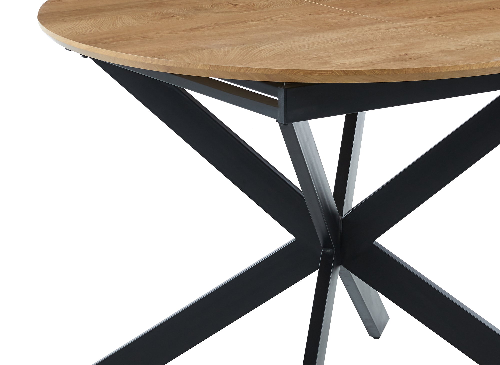 Mesa de comedor redonda extensible VENOM en acabado roble