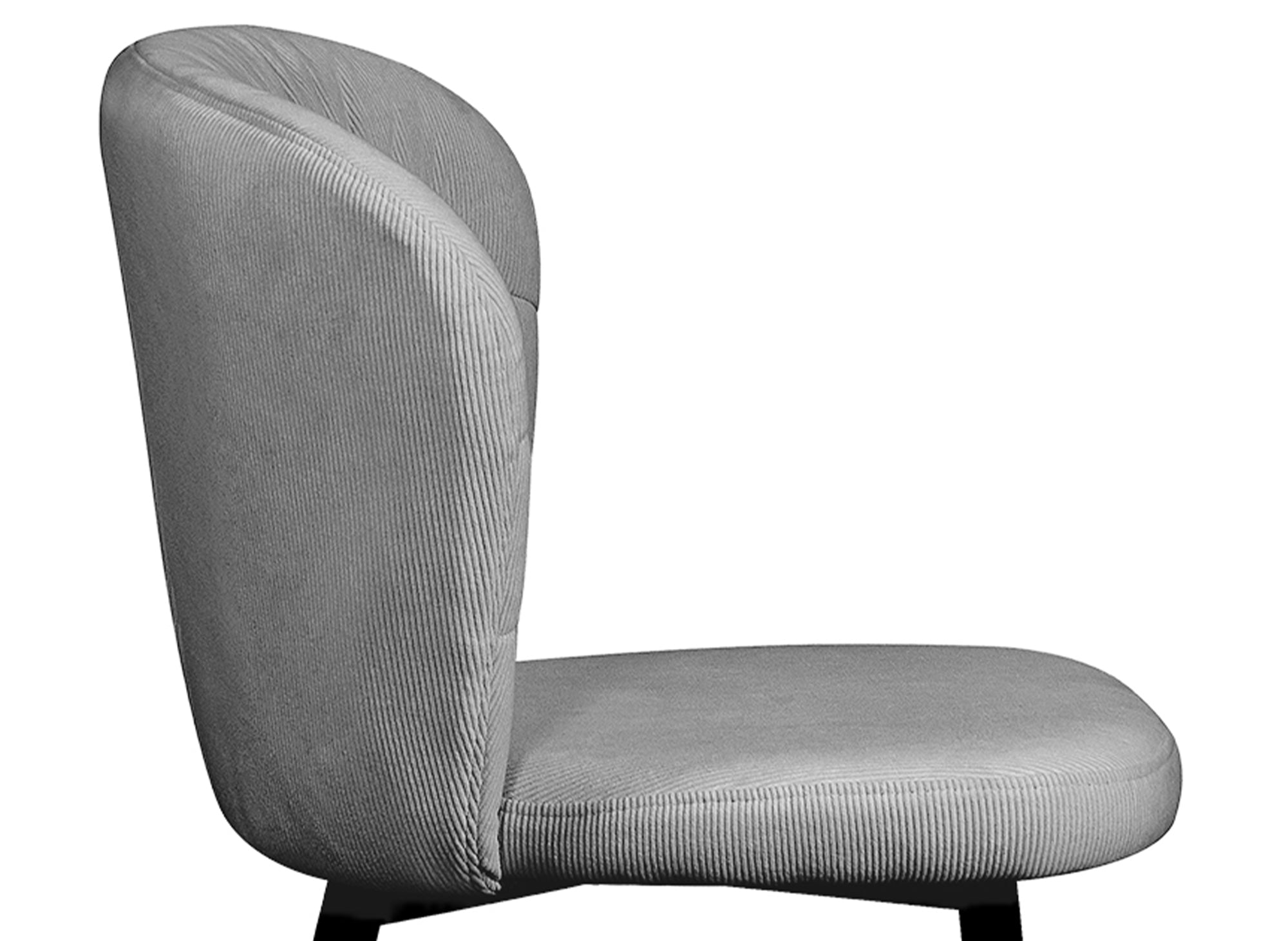 Juego de 4 sillas DANIELA de pana gris