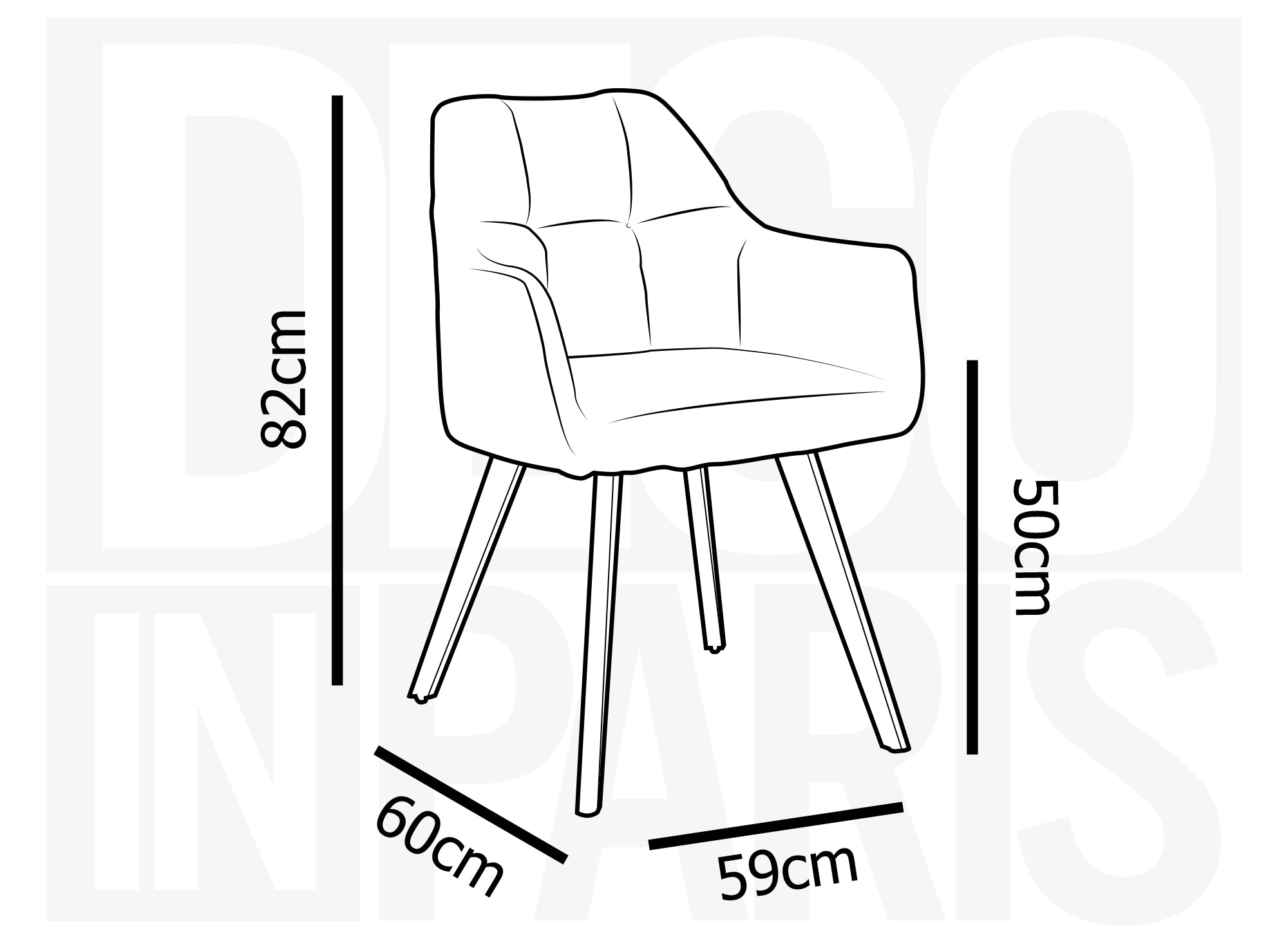 Juego de 2 sillas con reposabrazos efecto piel de oveja gris claro ESPERA