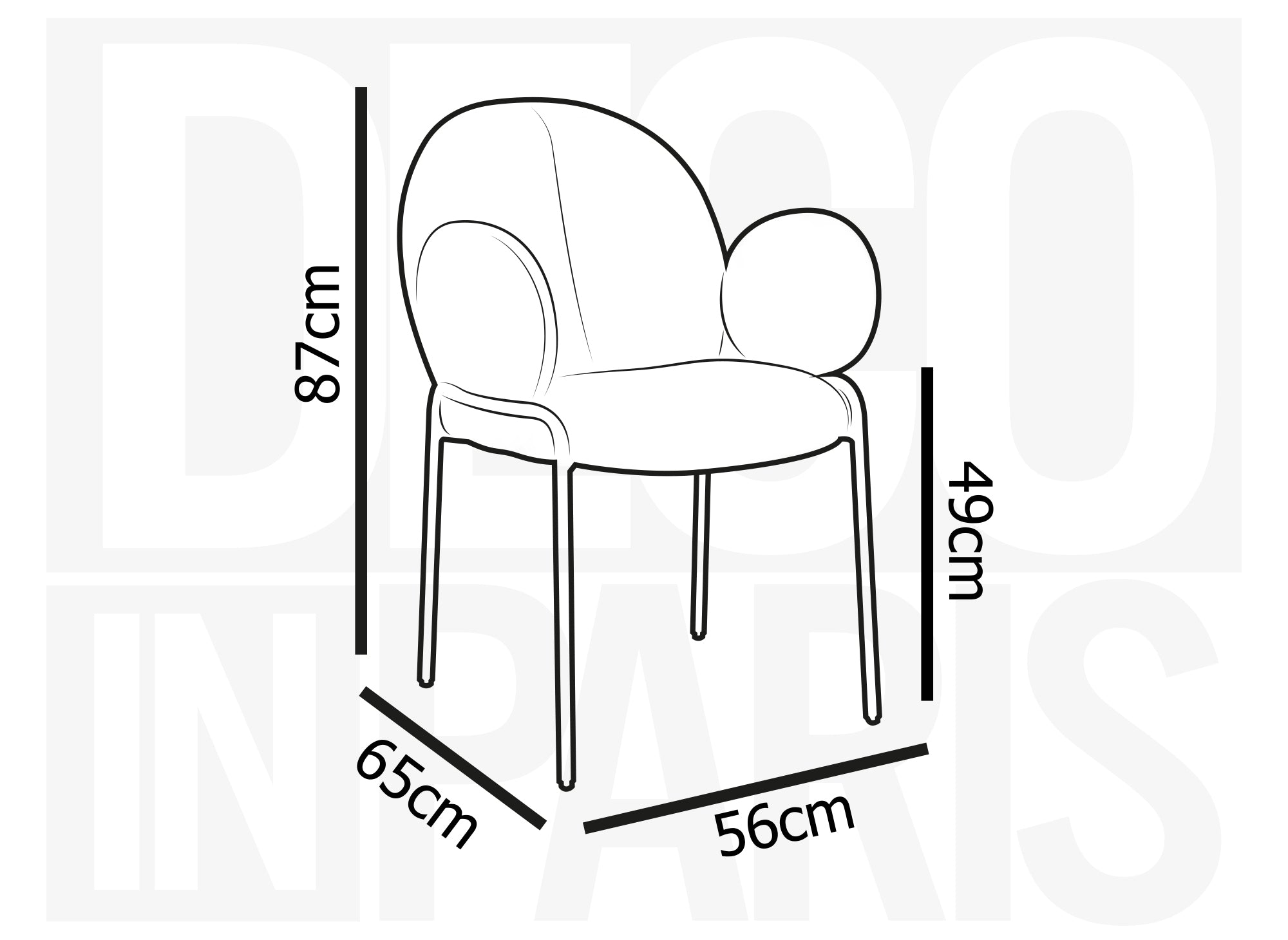 Conjunto de 2 sillones de diseño con reposabrazos en tejido bouclé blanco BENTA